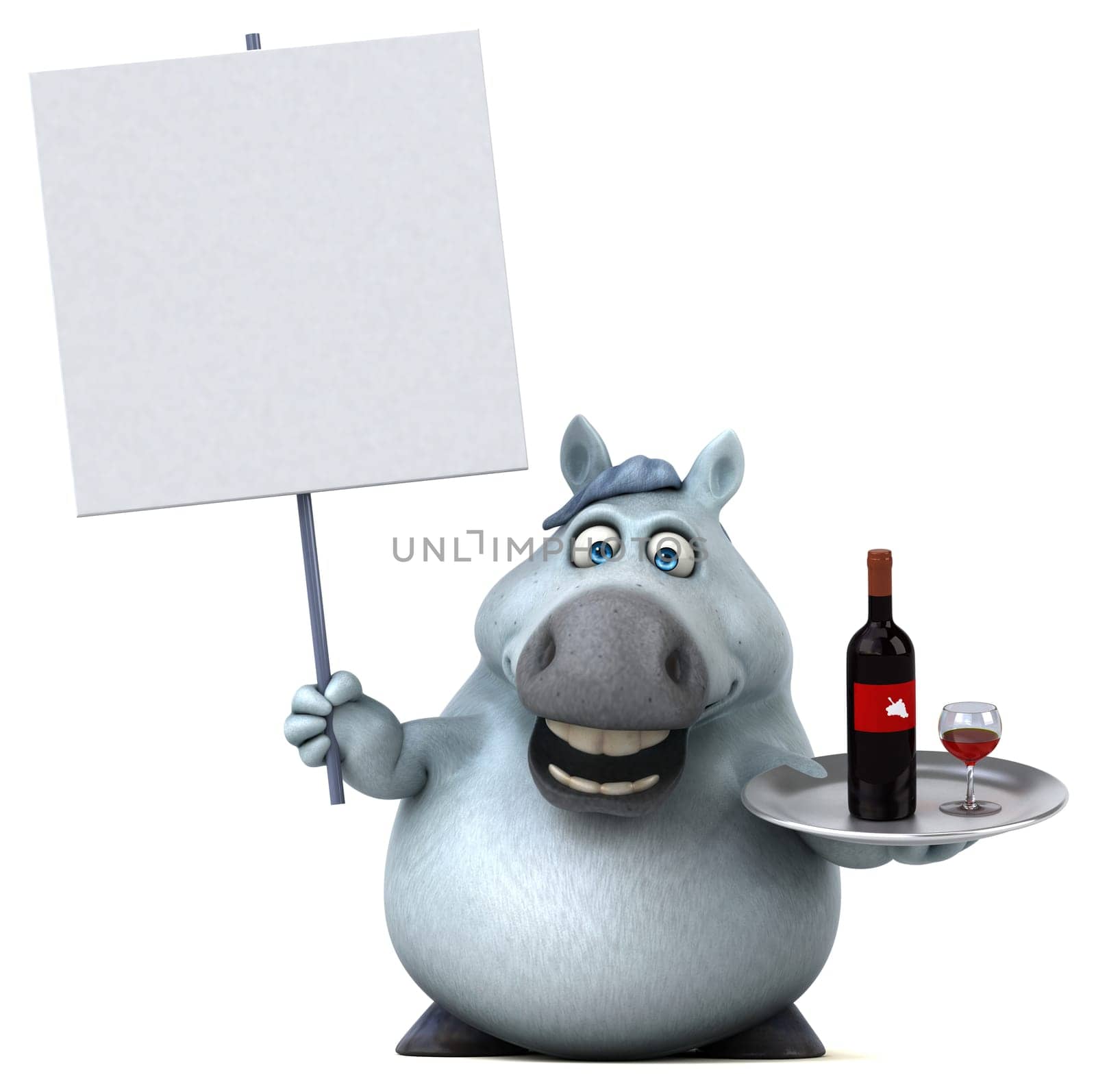 Fun horse - 3D Illustration