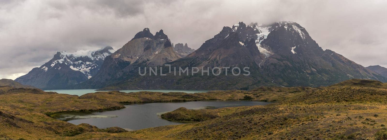 Panorama of Torres del Paine National Park, Patagonia, Chile