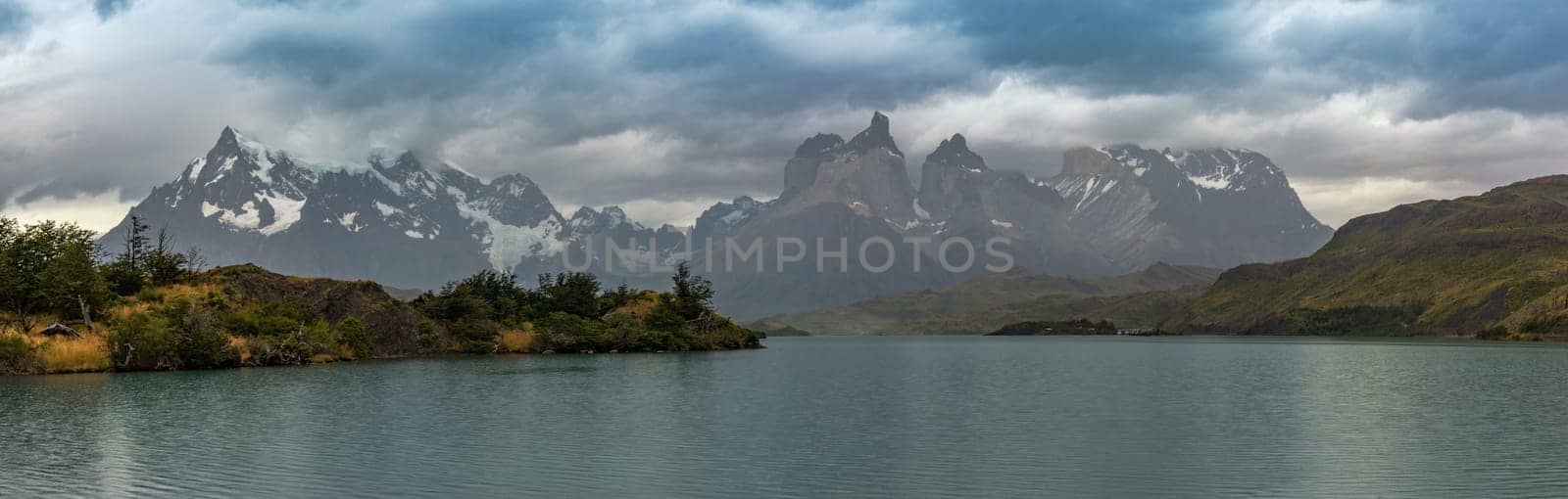 Panorama of Torres del Paine National Park, Patagonia, Chile