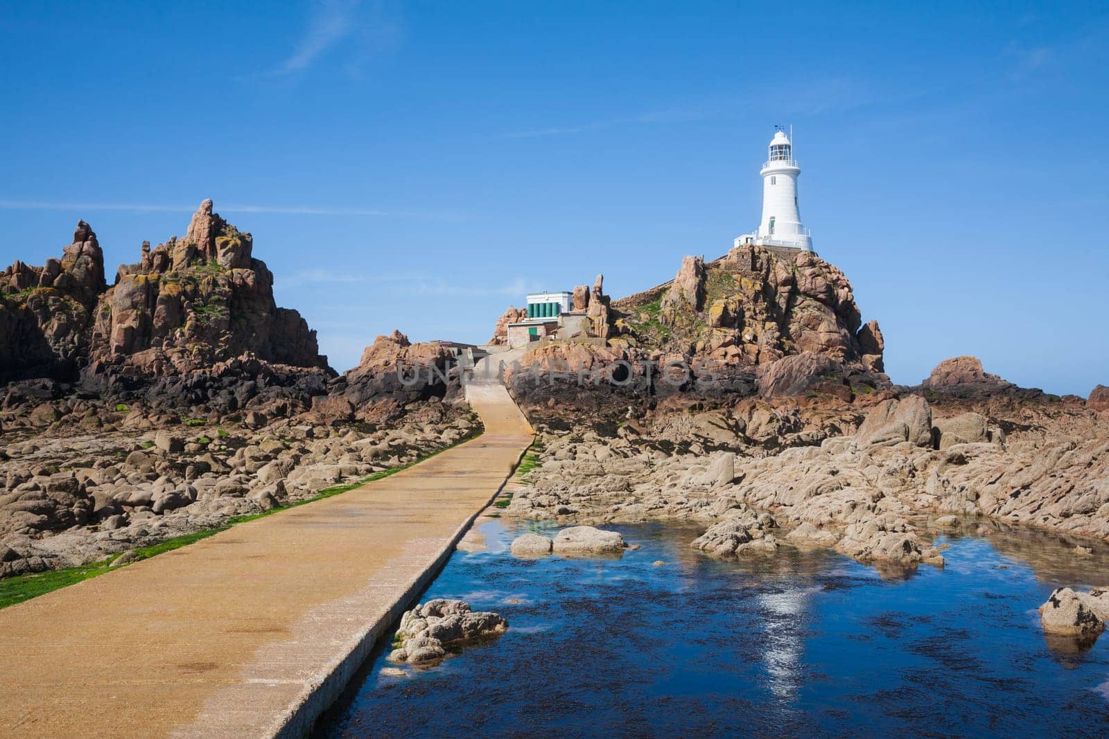 Corbiere Lighthouse on Jersey, The Channel Islands
