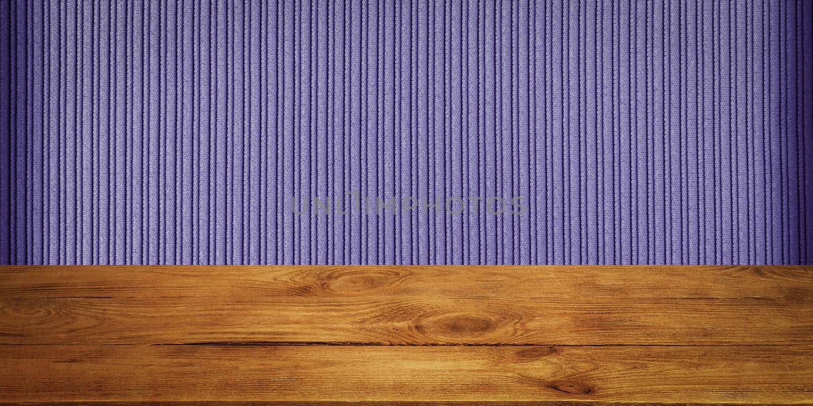 The background is blank wooden boards and a textured striped wall with gradient lighting and vignetting. For product demonstrations, free space, layout, mockup, perspective board, background board.