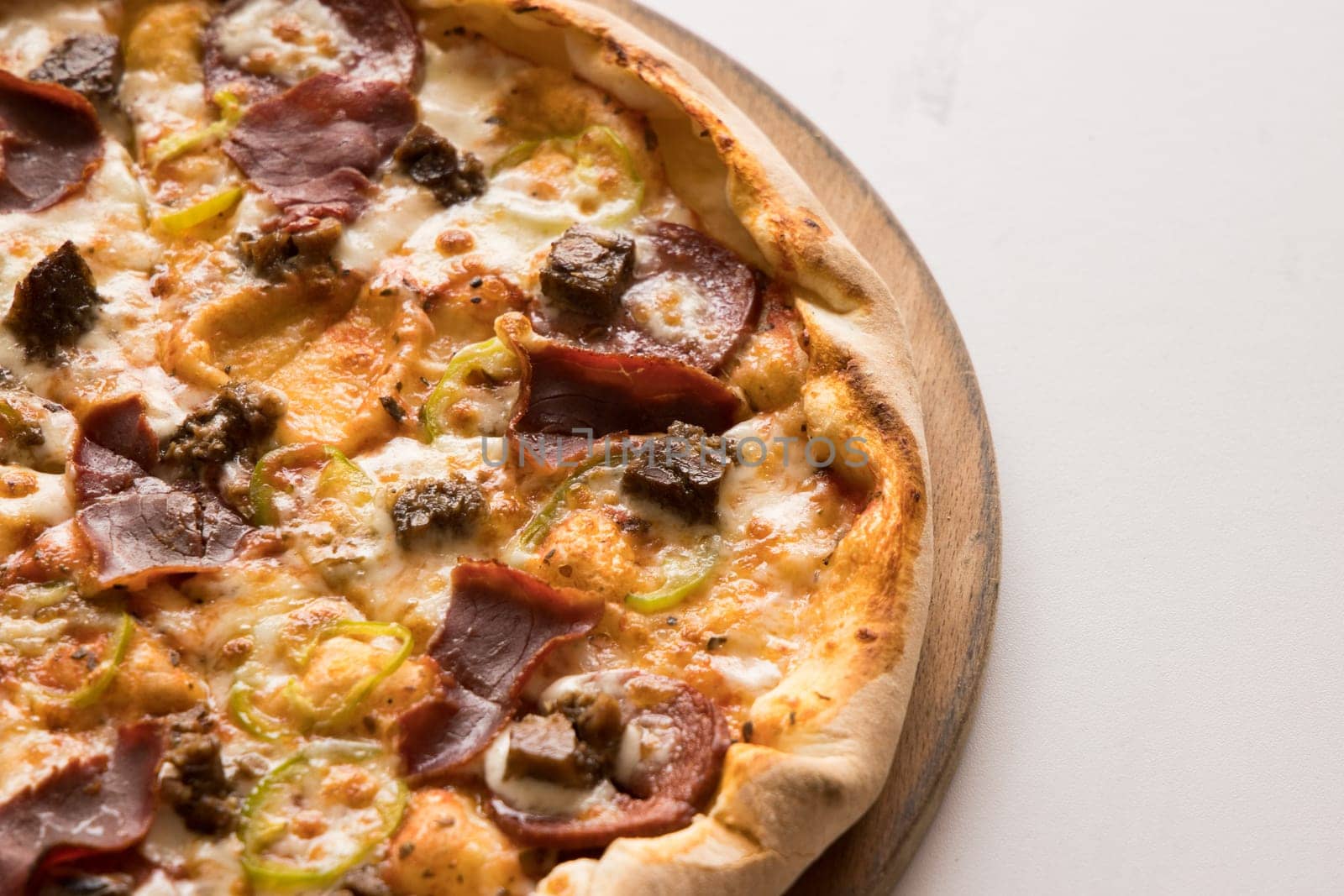 a pizza with natural ingredients
