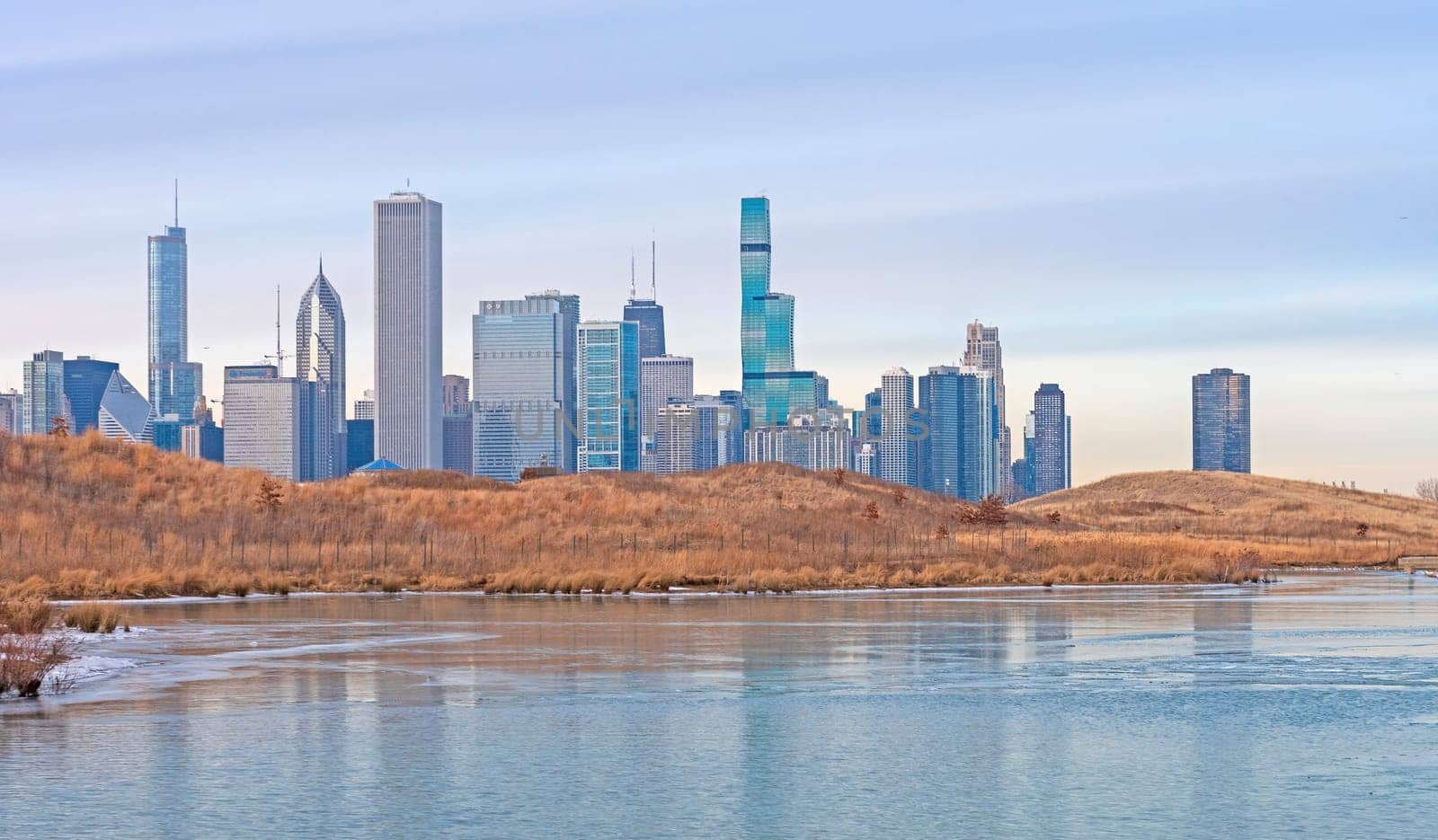 Chicago Rising From the Prairie at Northerly Island Park in Chicago