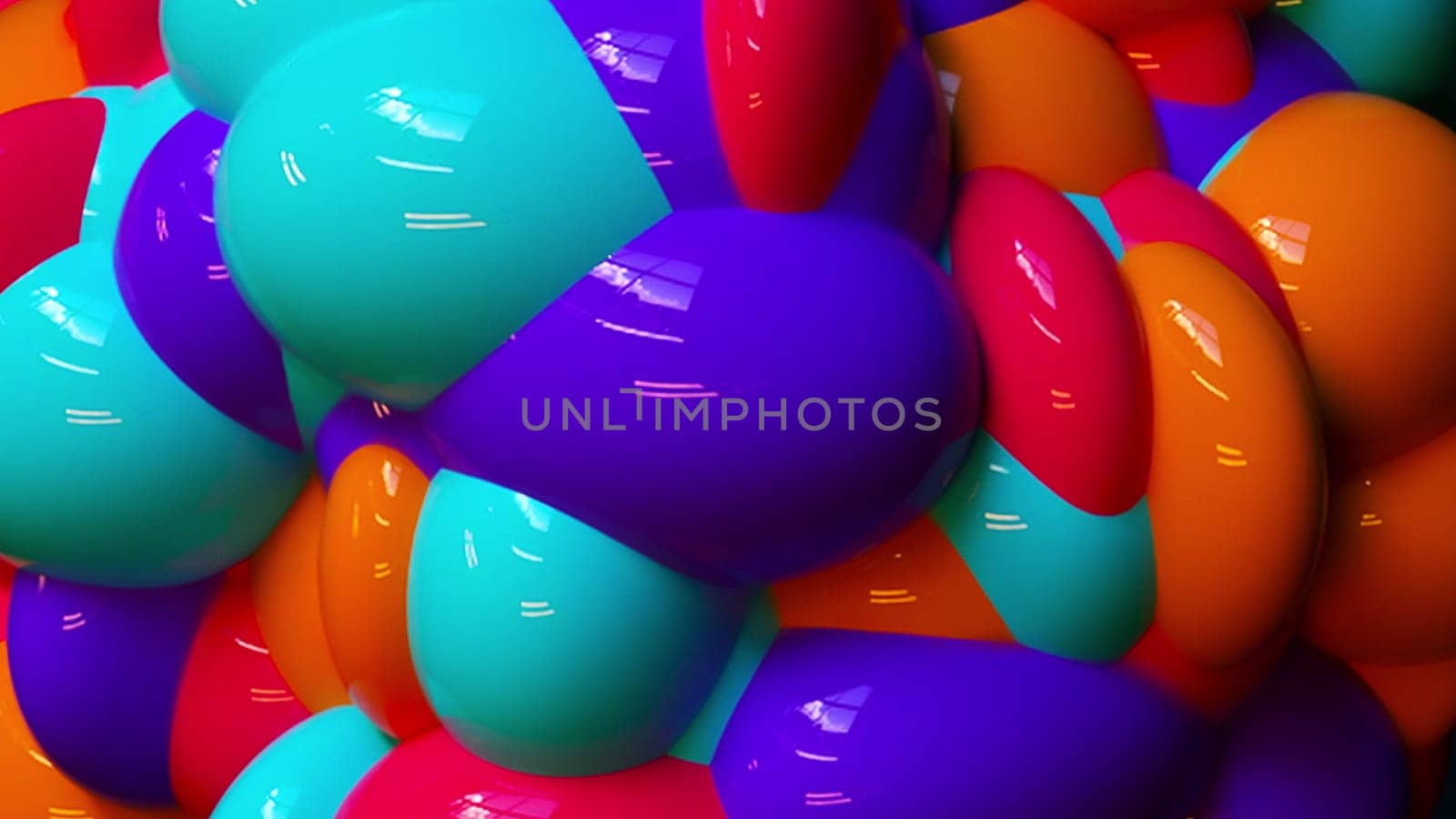 Geometric 3d render of sphere covered futuristic outgrowths. Digital metamorphosis round surface with glossy highlights. Visualization division textures with creative design.