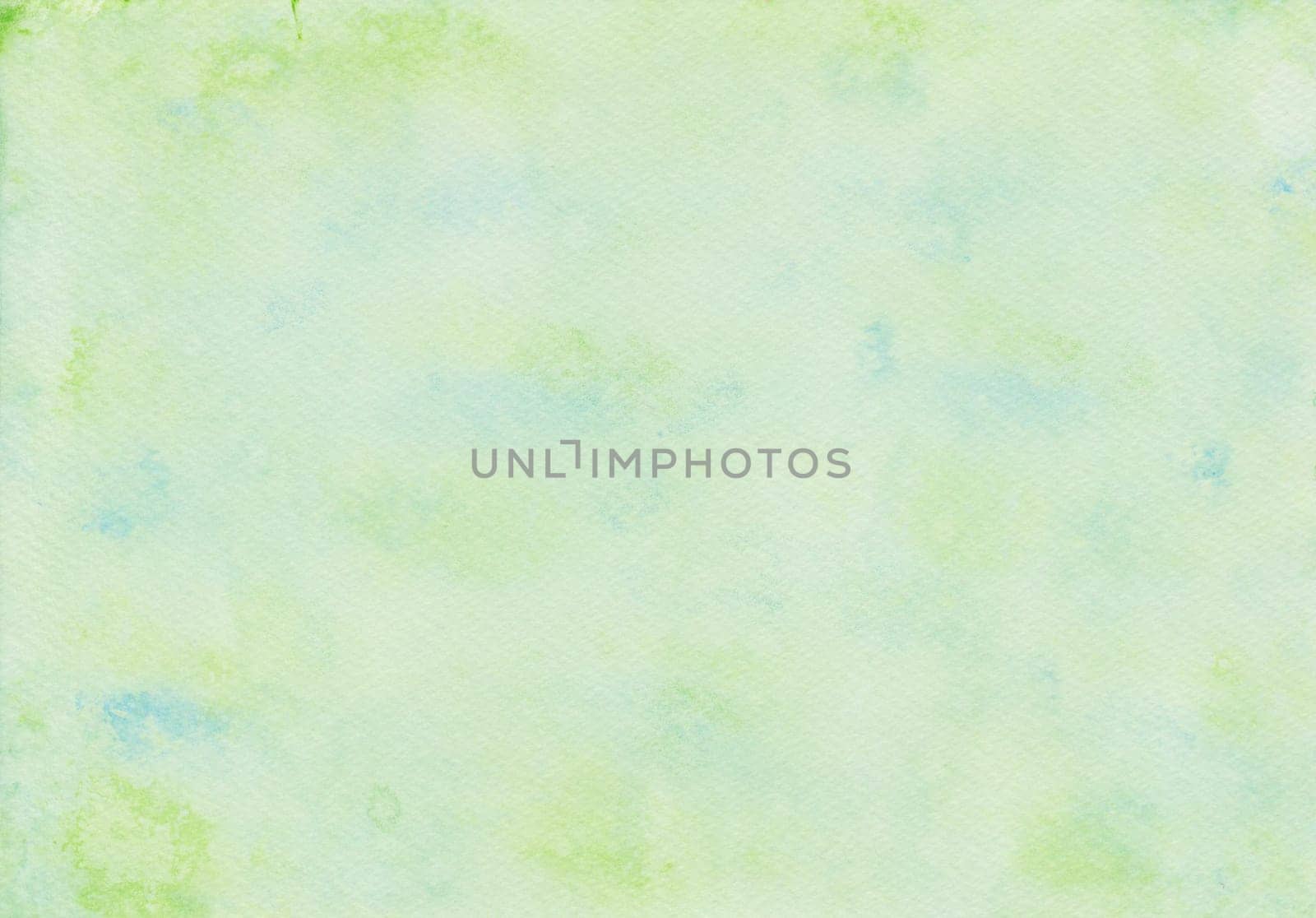 Watercolor painting background in green and blue which had painted with a microfiber paint roller
