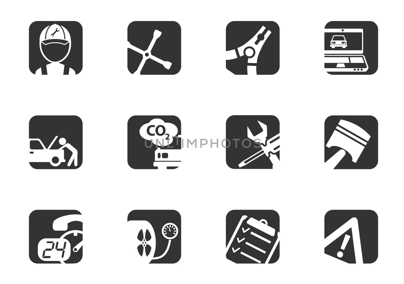 Car services icon set for your design. vector icons