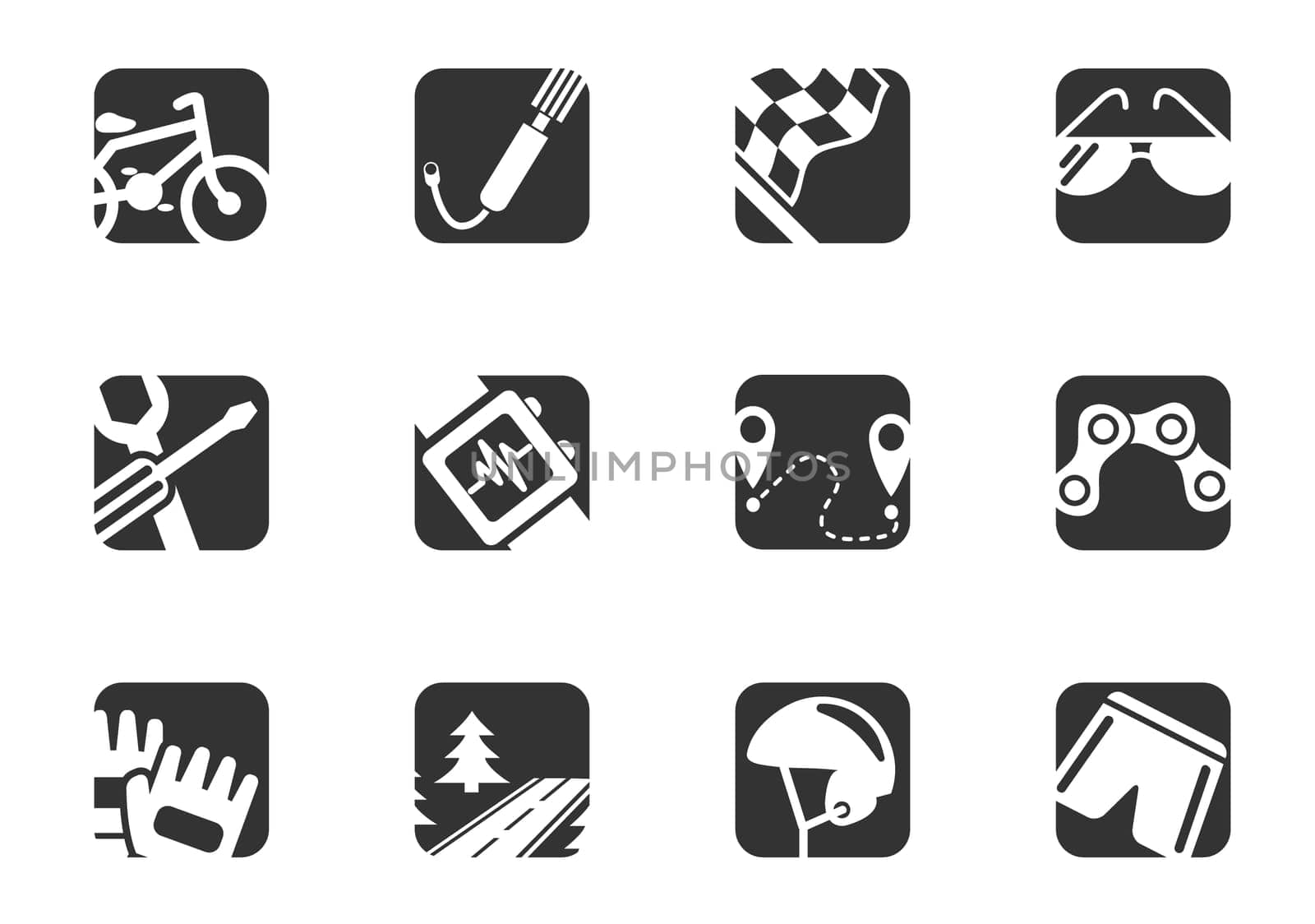 Cycle racing icon set for your design. vector icons