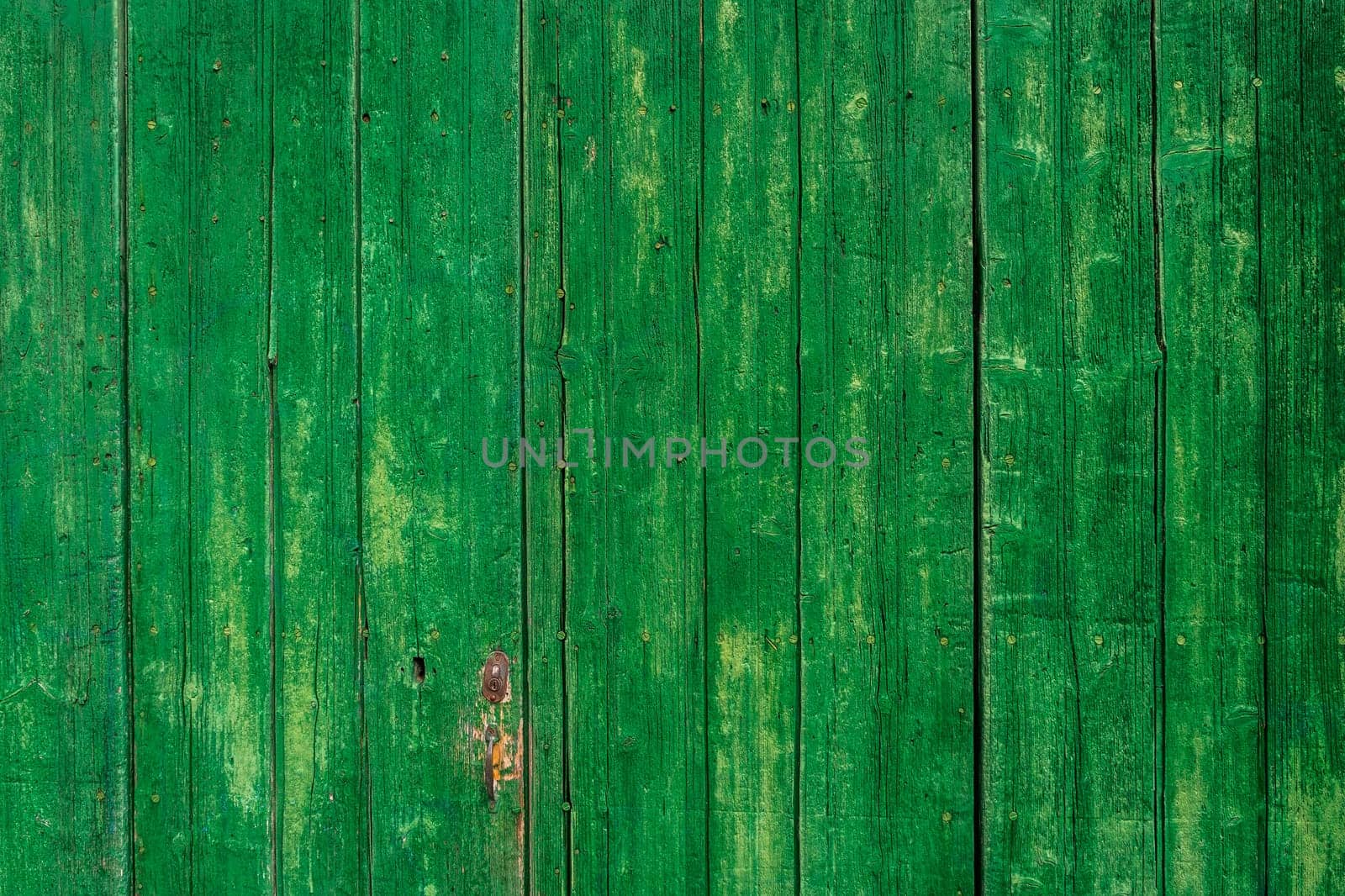 Green wooden wall