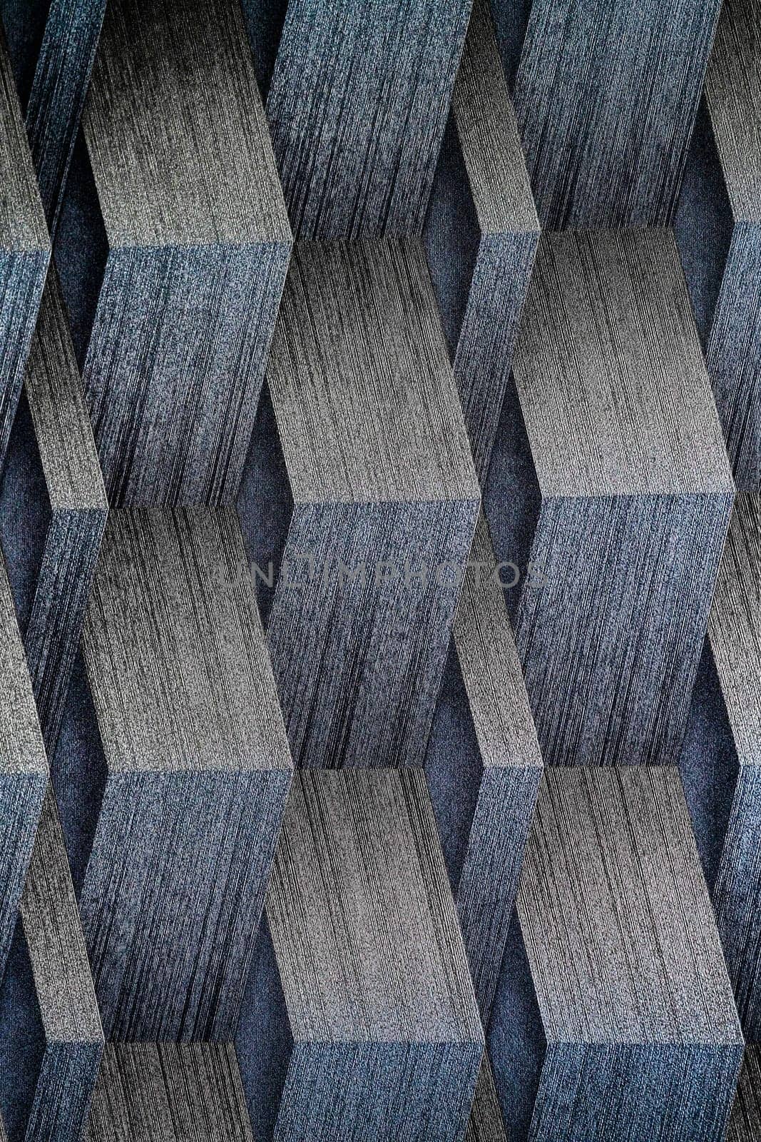 Close-up of black geometric shapes, abstract background