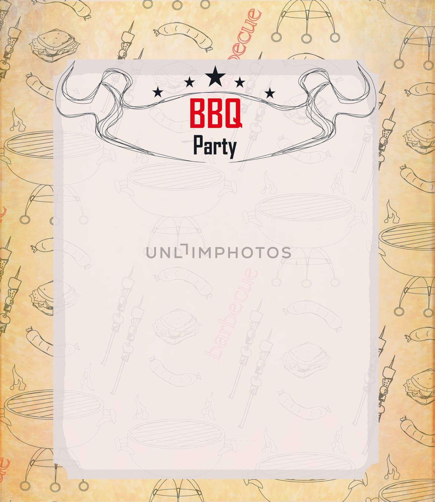 Vintage Barbecue Party Invitation card