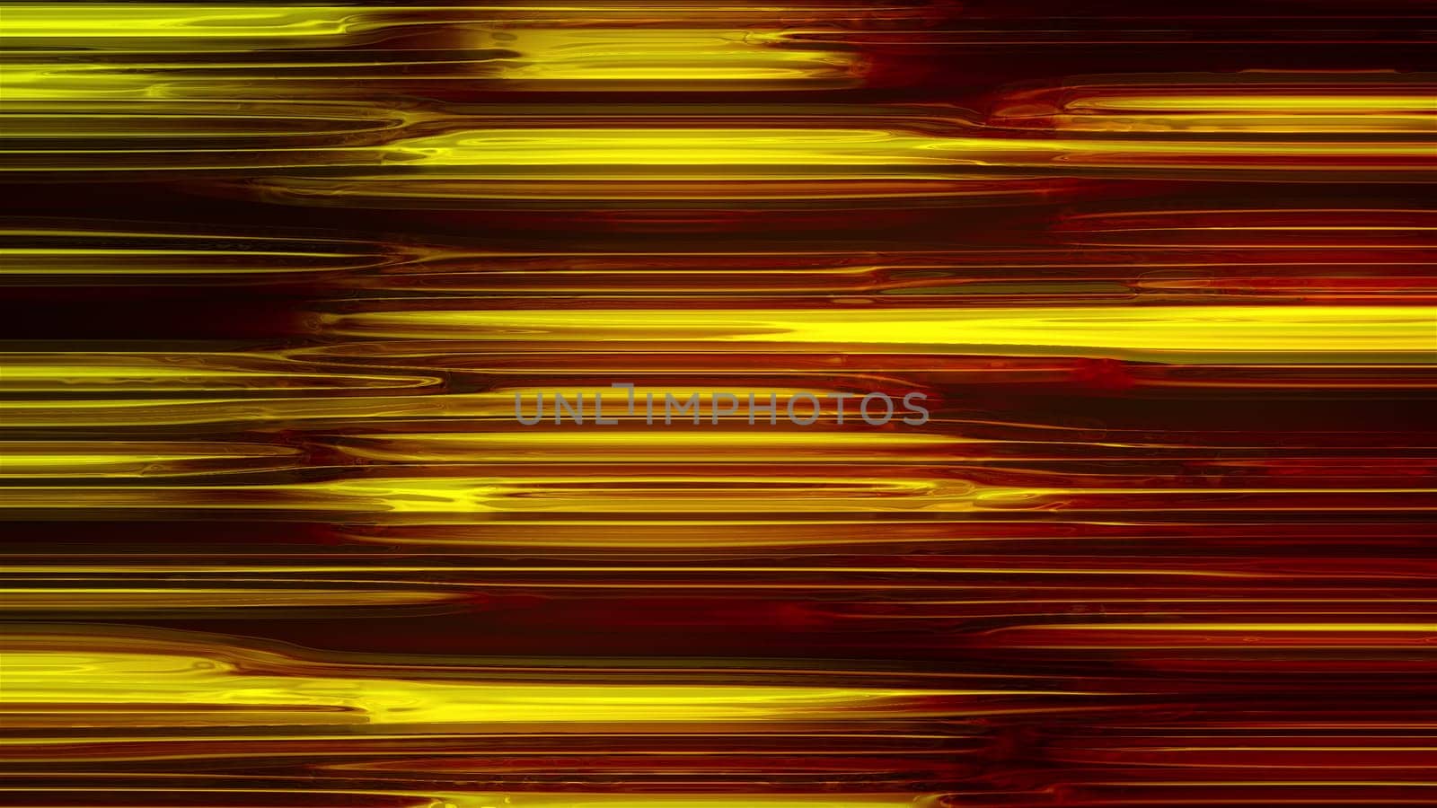 Horizontal liquid neon lines shimmer in a smooth bend. Abstract computer generated background, 3d rendering