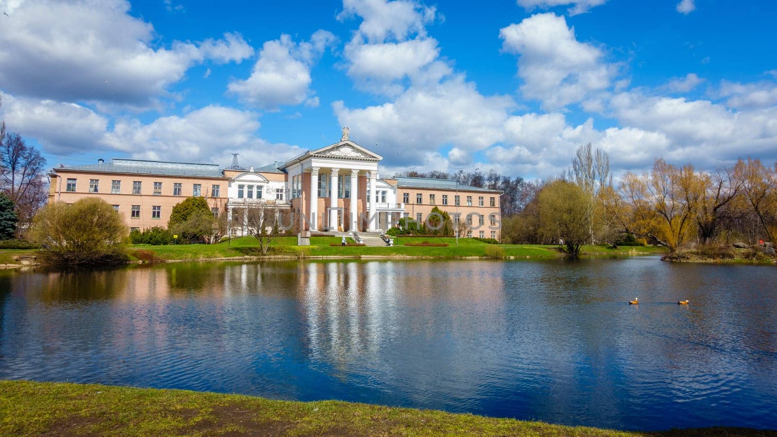 Administrative building of the Main Botanical Garden of the Russian Academy of Sciences in Moscow, Russia