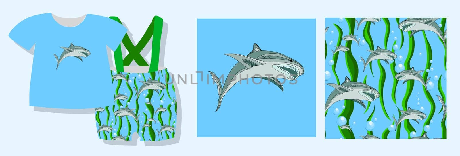 Seamless pattern. Vector paper texture. Trendy backdrop creative background. Ocean background. Decorative print. Fashion print