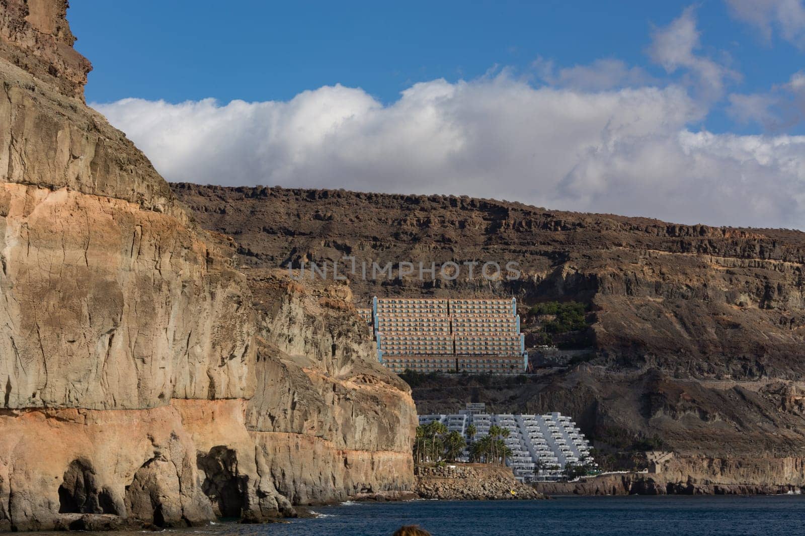 Barranco de Fataga on the Canary Island of Gran Canaria in summer