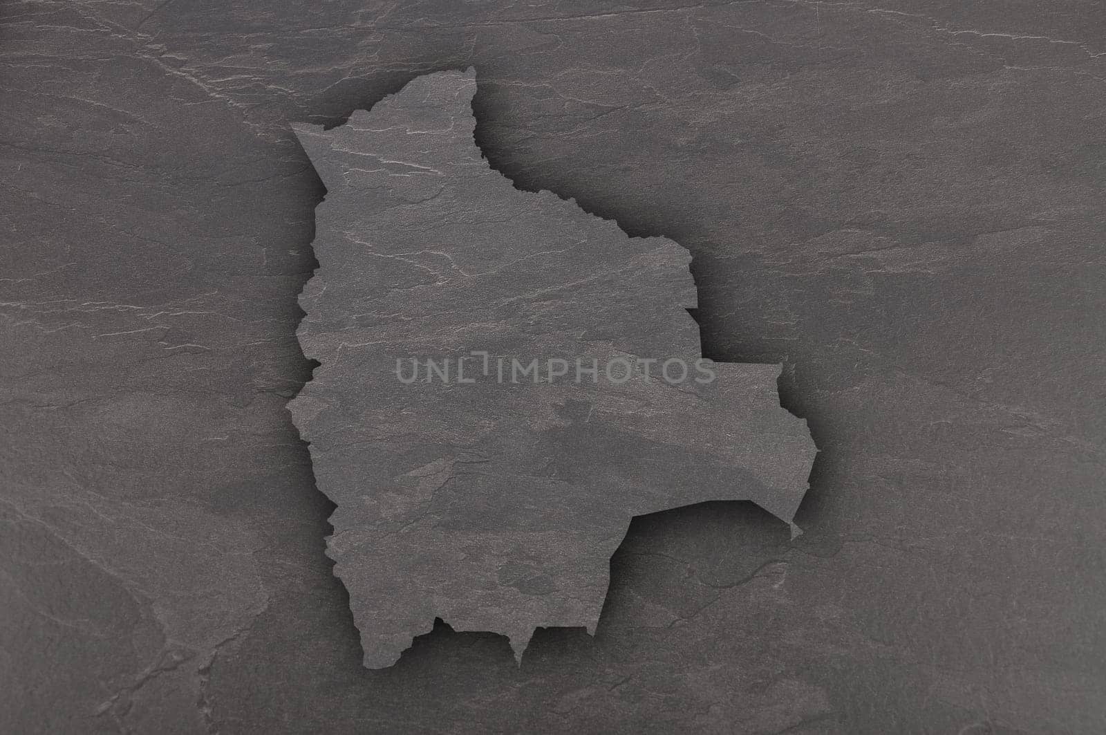 Map of Bolivia on dark slate