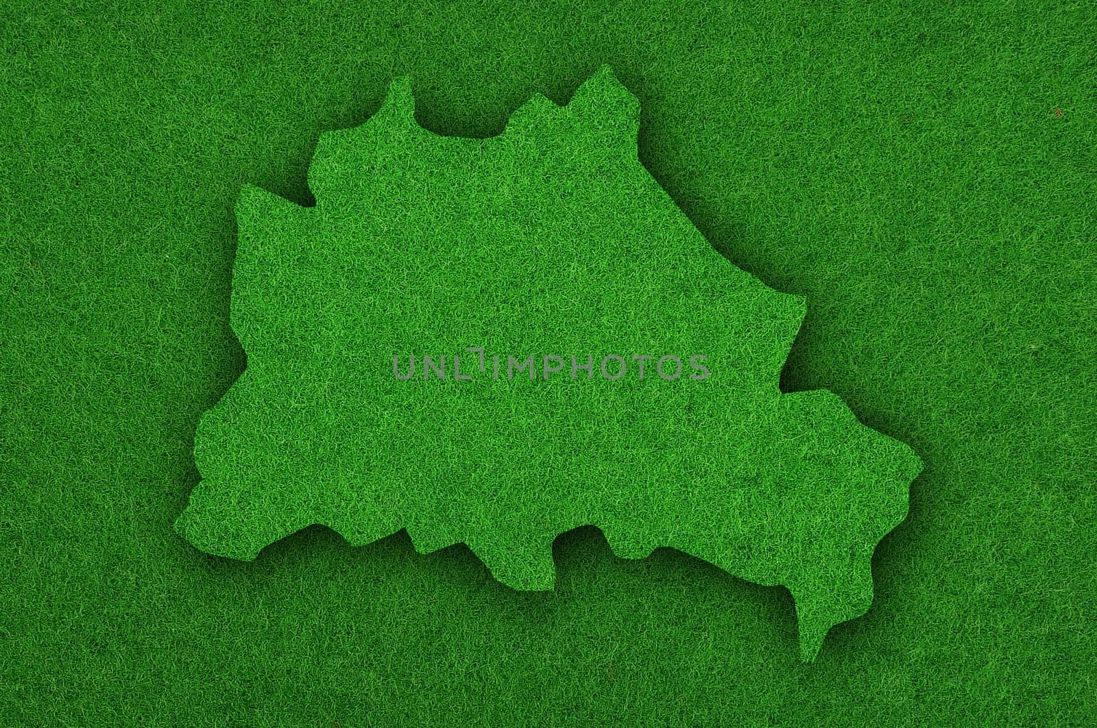 Map of Berlin on green felt