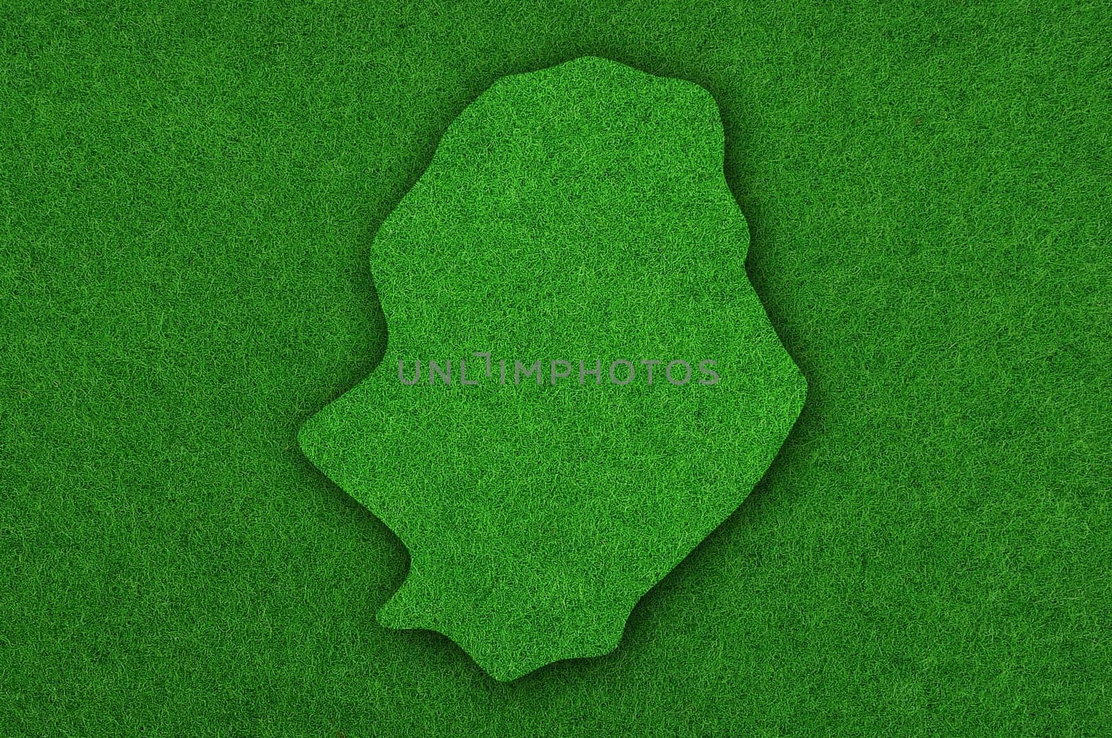 Map of Niue on green felt