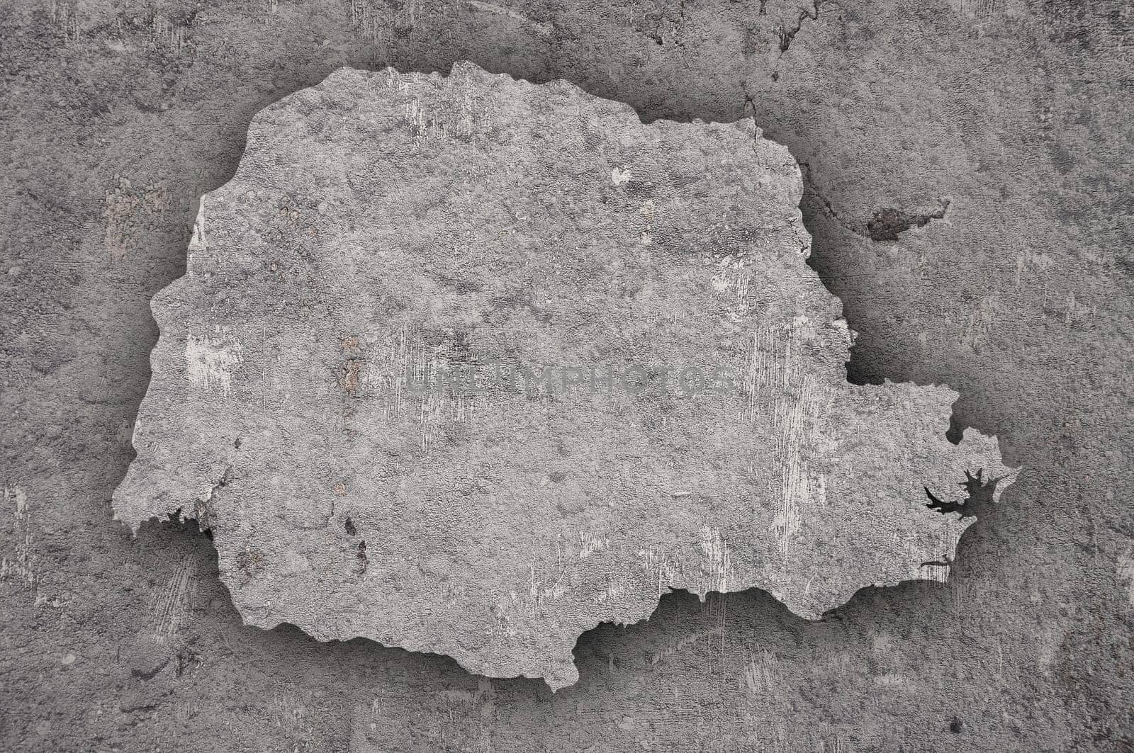 Map of Parana on weathered concrete