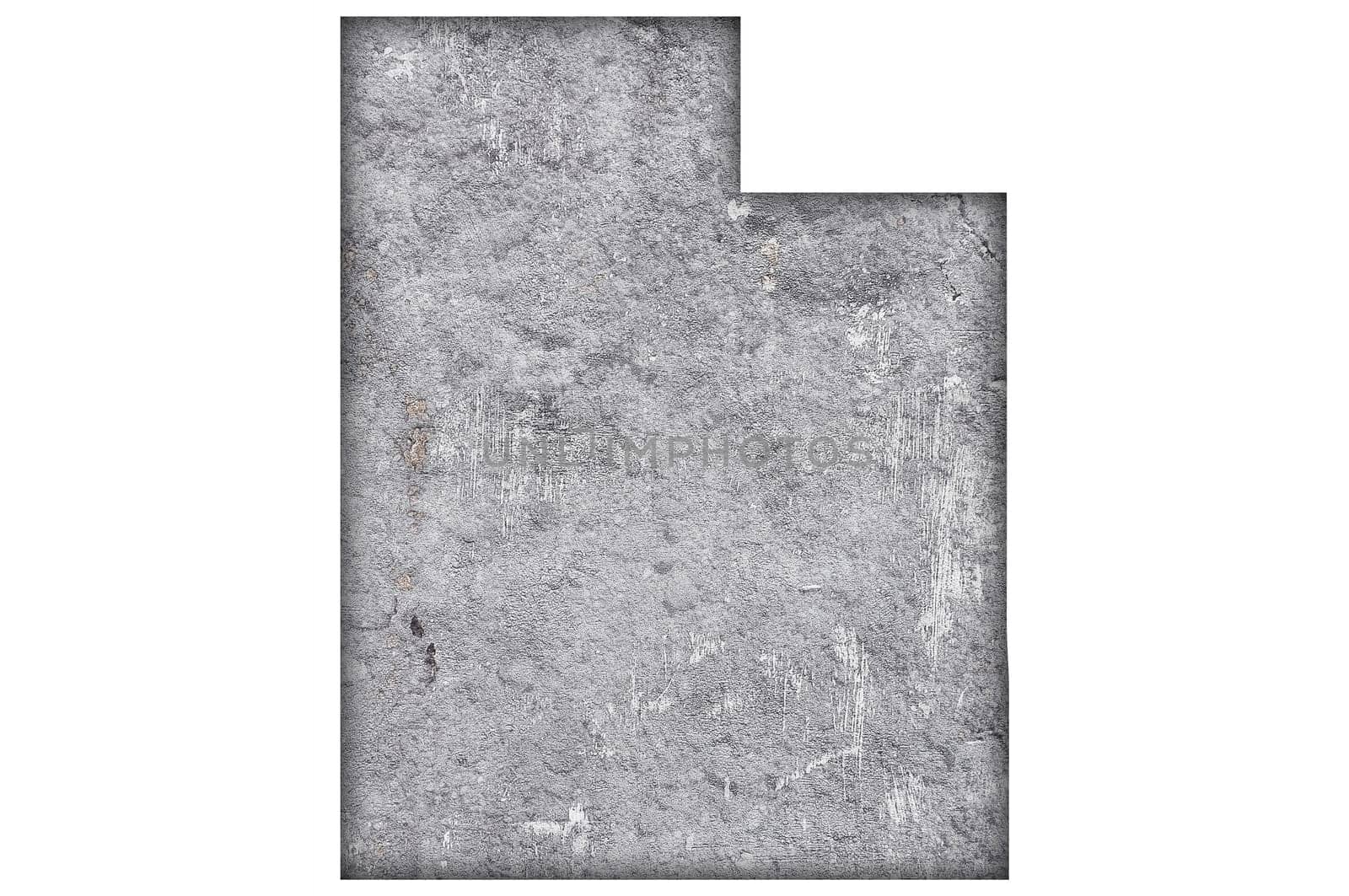 Map of Utah on weathered concrete