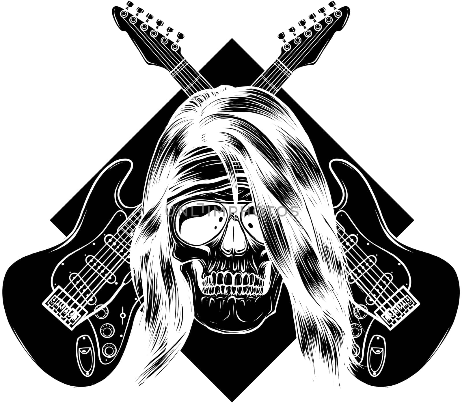 draw in black and white of king human skeleton
