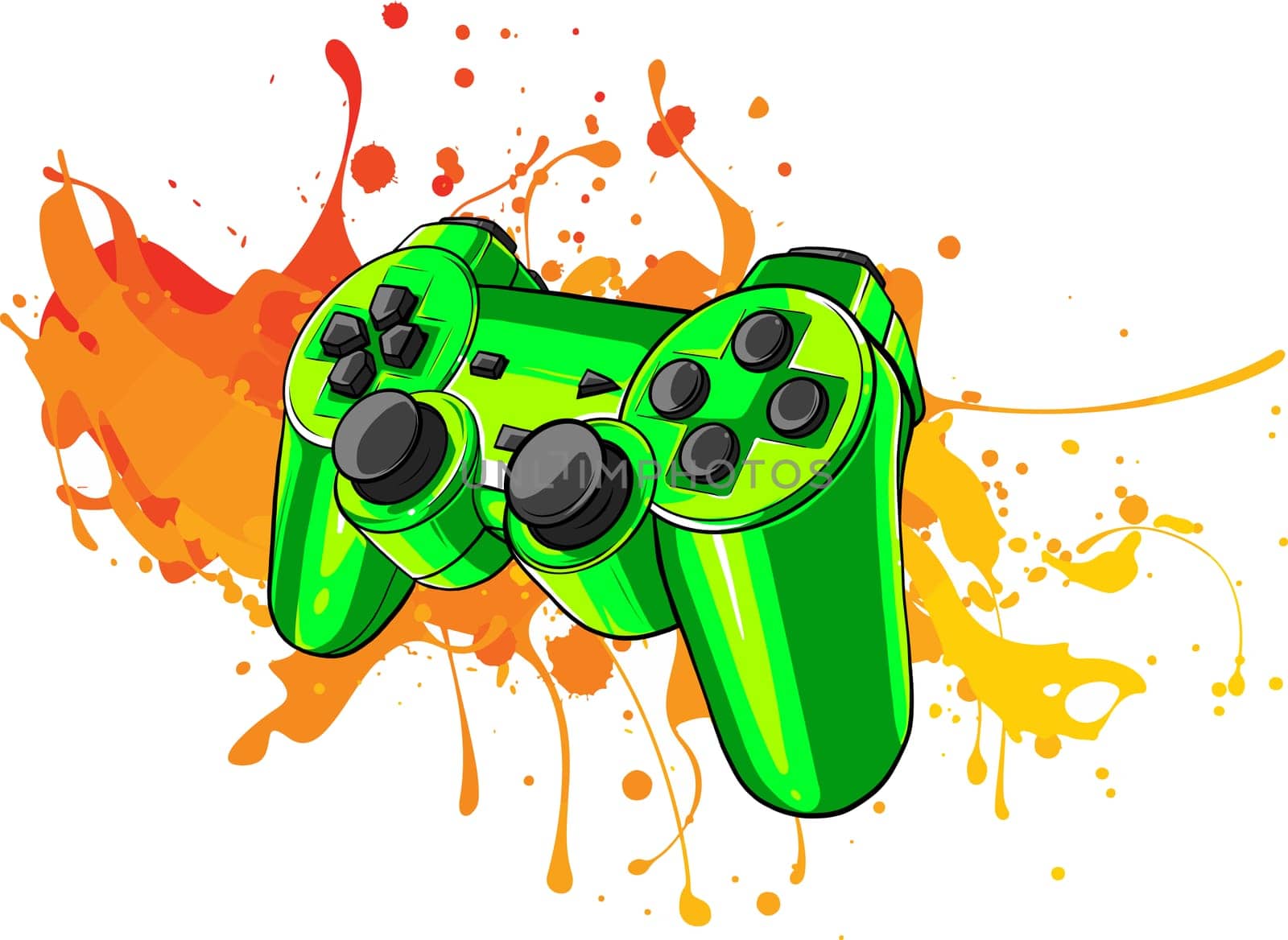Joypad with colored spots vector