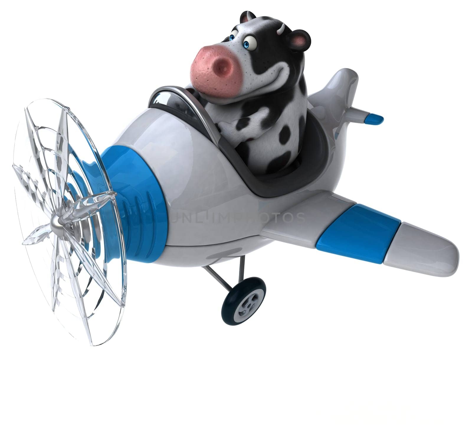 Fun cow - 3D Illustration