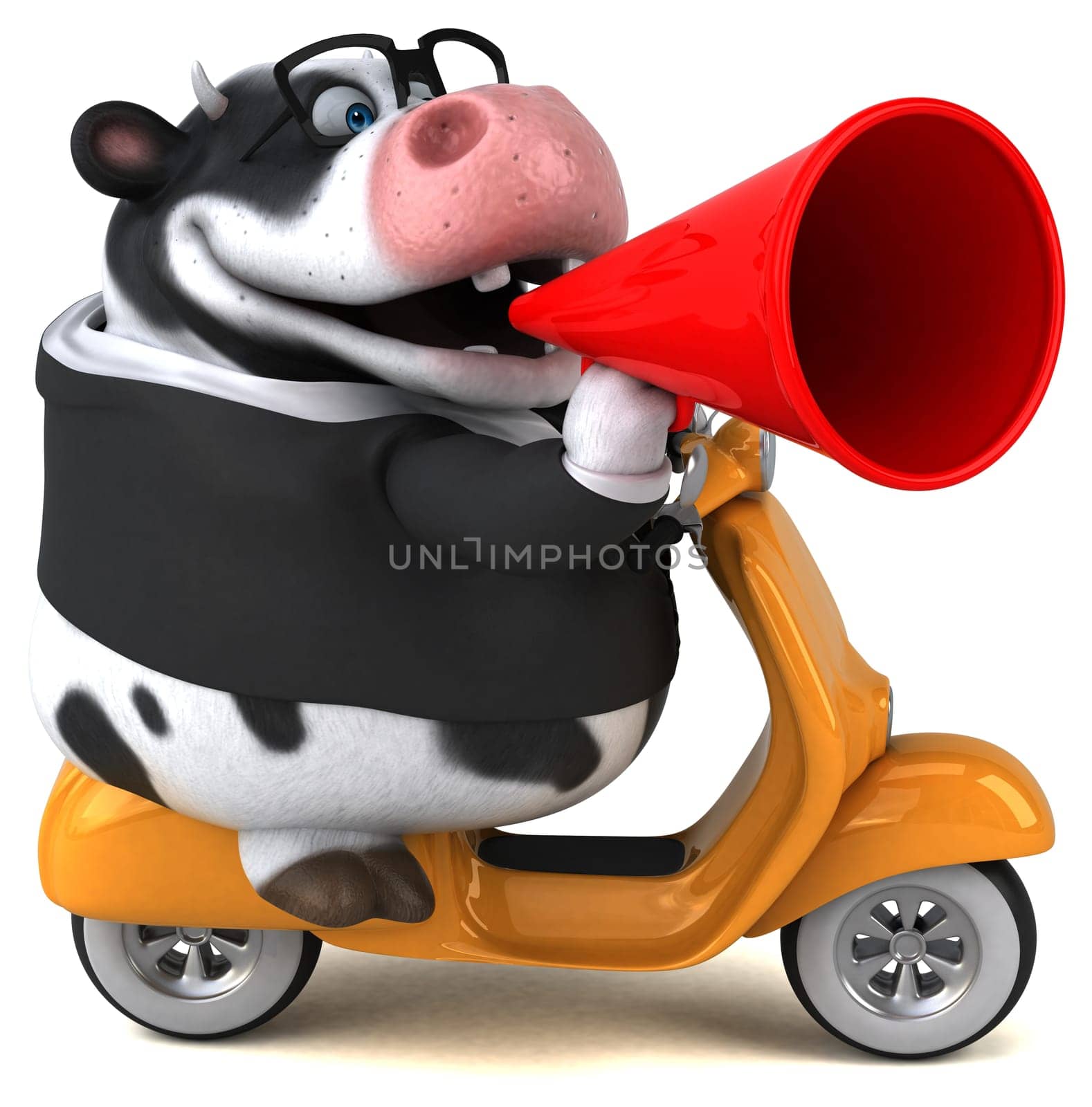 Fun cow - 3D Illustration