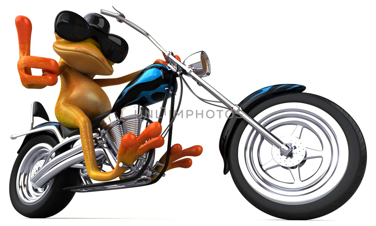 Fun frog - 3D Illustration