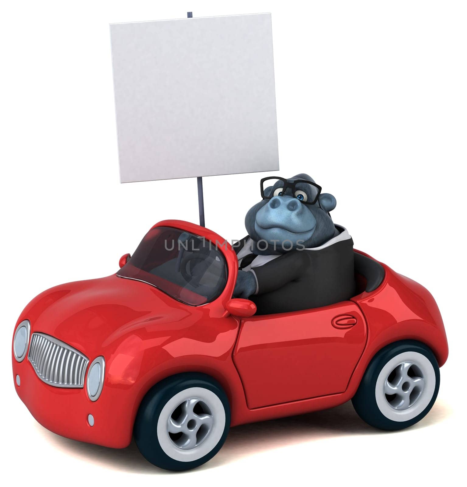 Fun gorilla - 3D Illustration