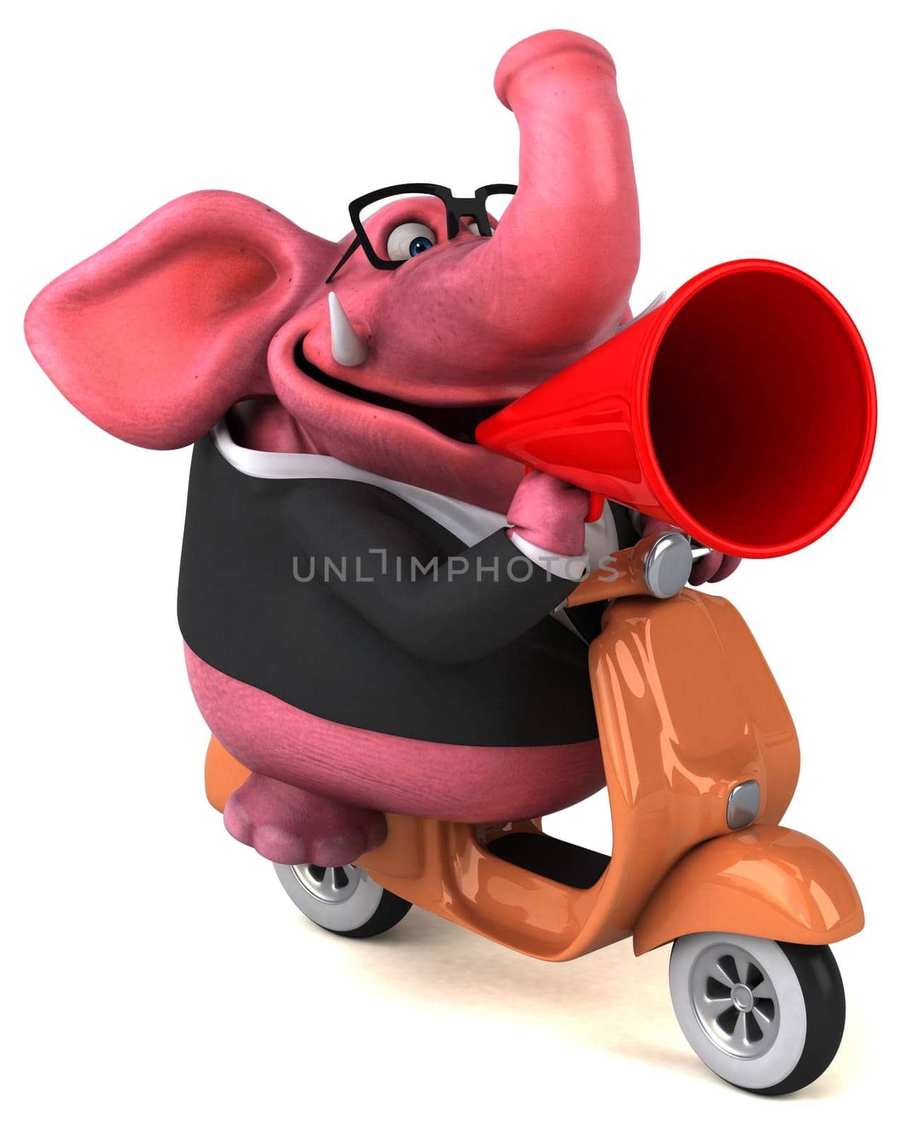 Fun elephant - 3D Illustration