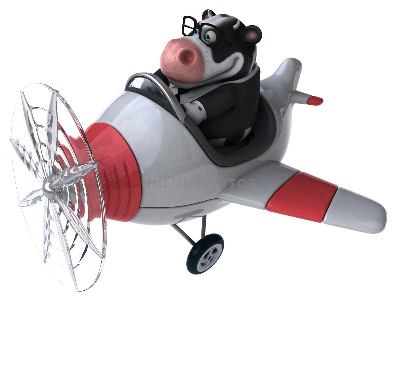 Fun cow - 3D Illustration