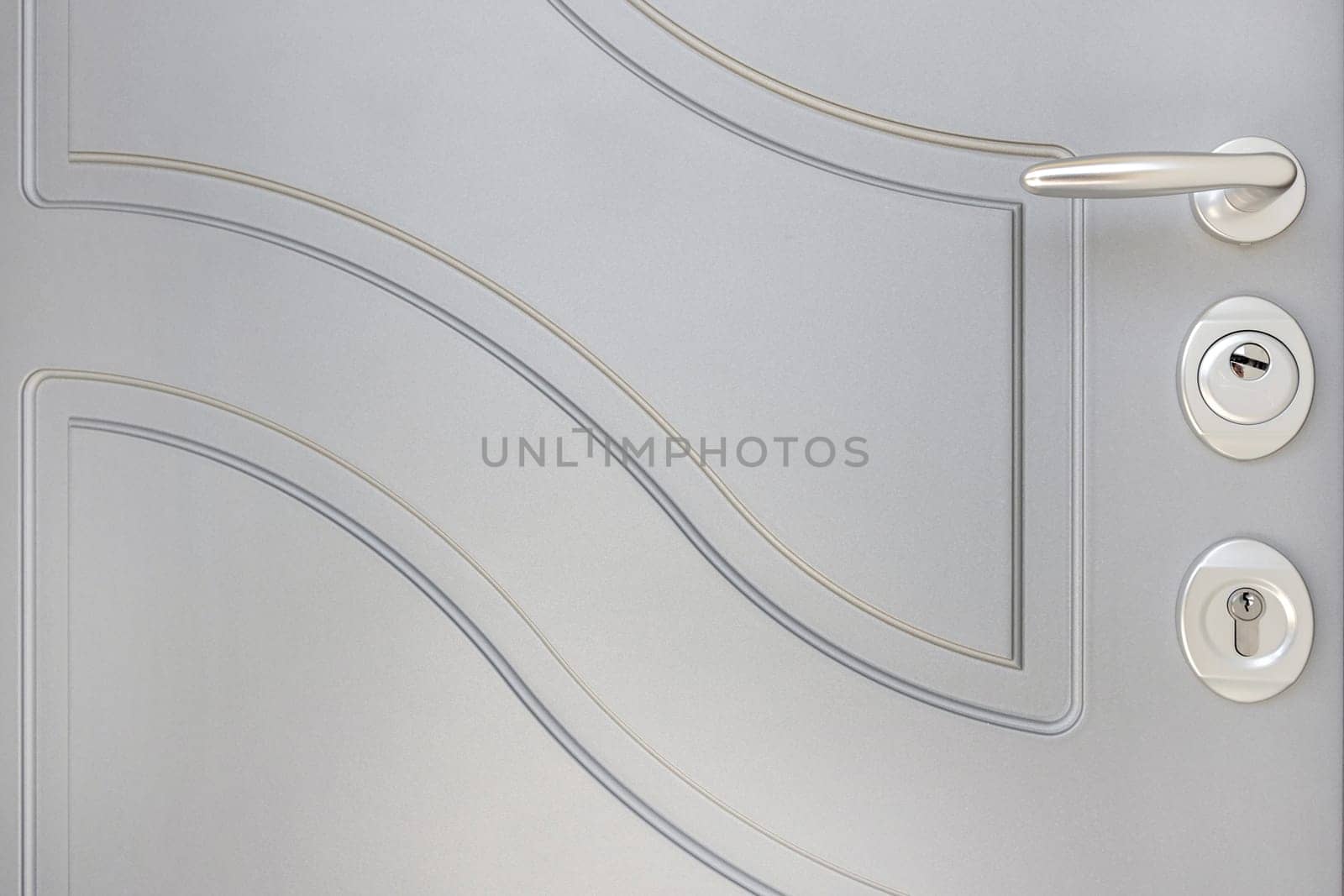Stylish front door. Close-up.