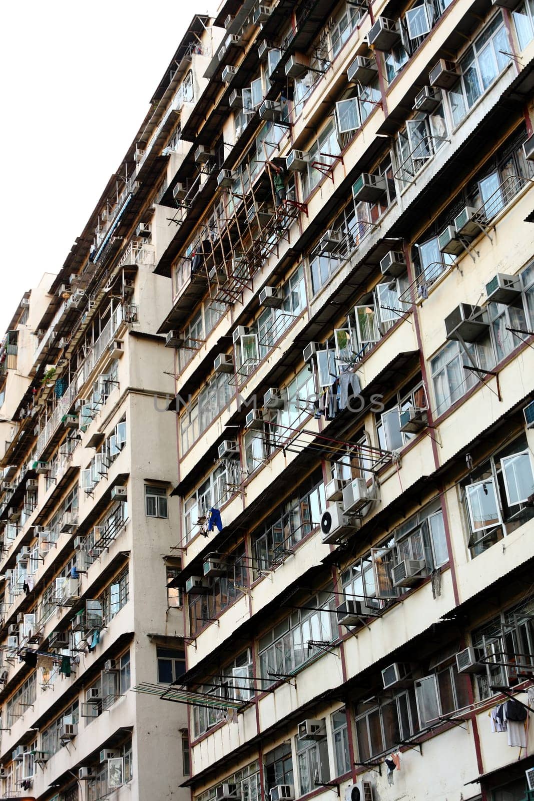 Old apartments in Hong Kong .