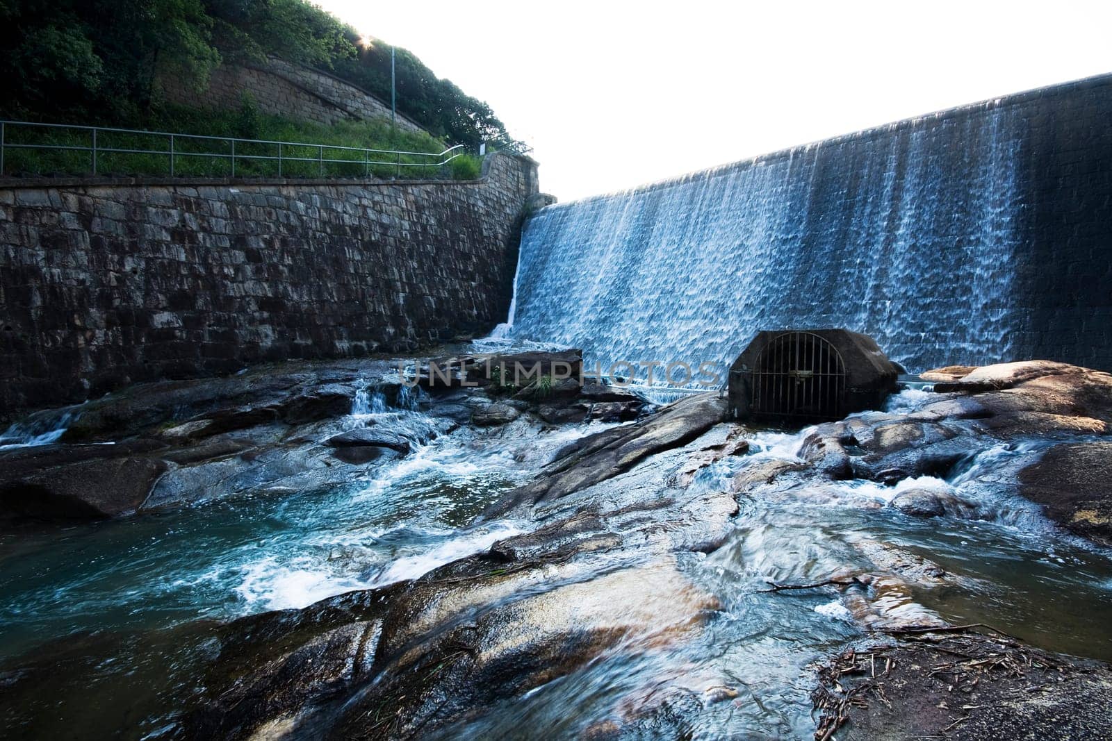 small dam and river outdoor at day