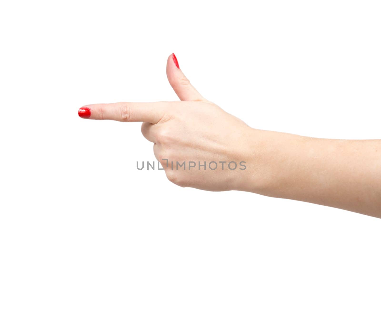 Female Hand Creating Gun