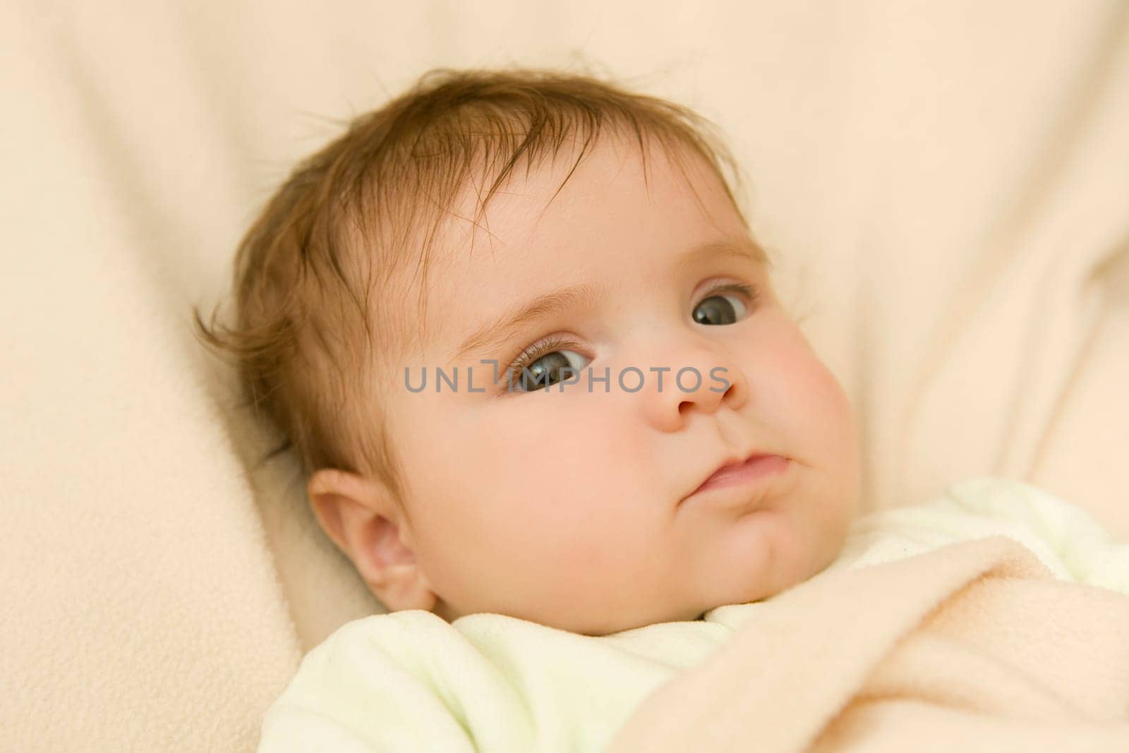 young baby portrait, studio picture