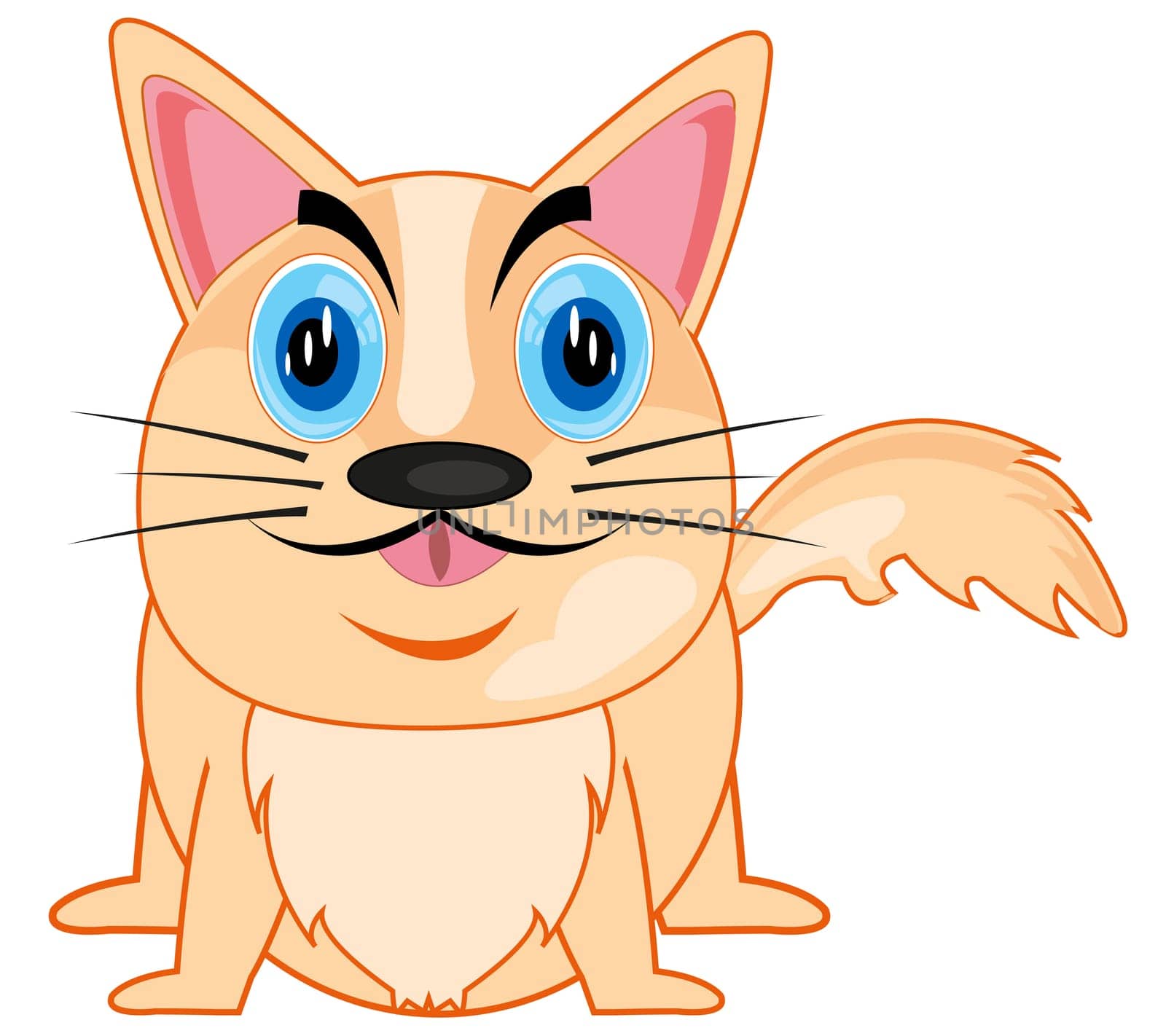 Cartoon of the dog on white background is insulated
