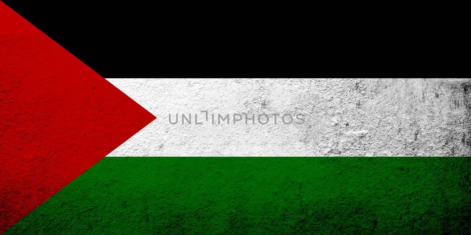 Flag of Palestine. Grunge background