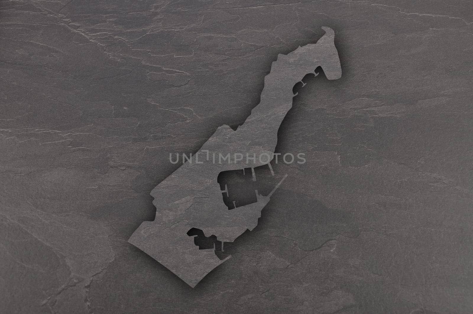 Map of Monaco on dark slate