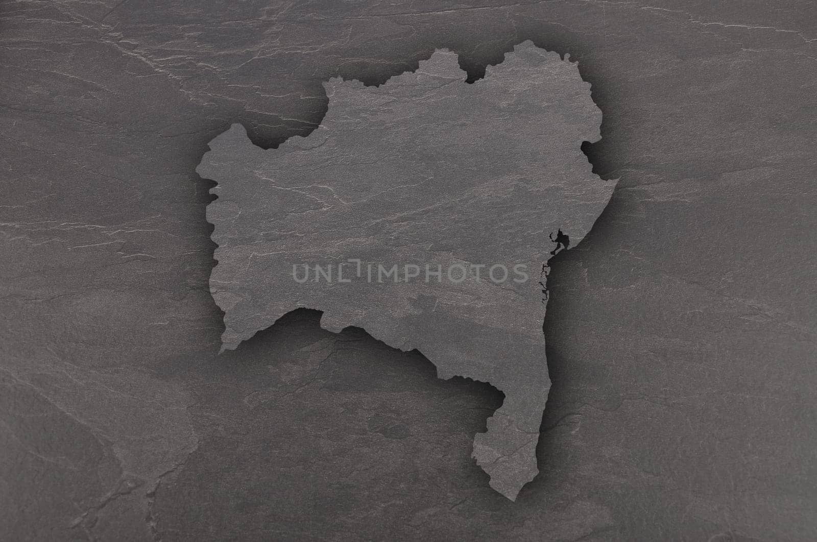 Map of Bahia on dark slate