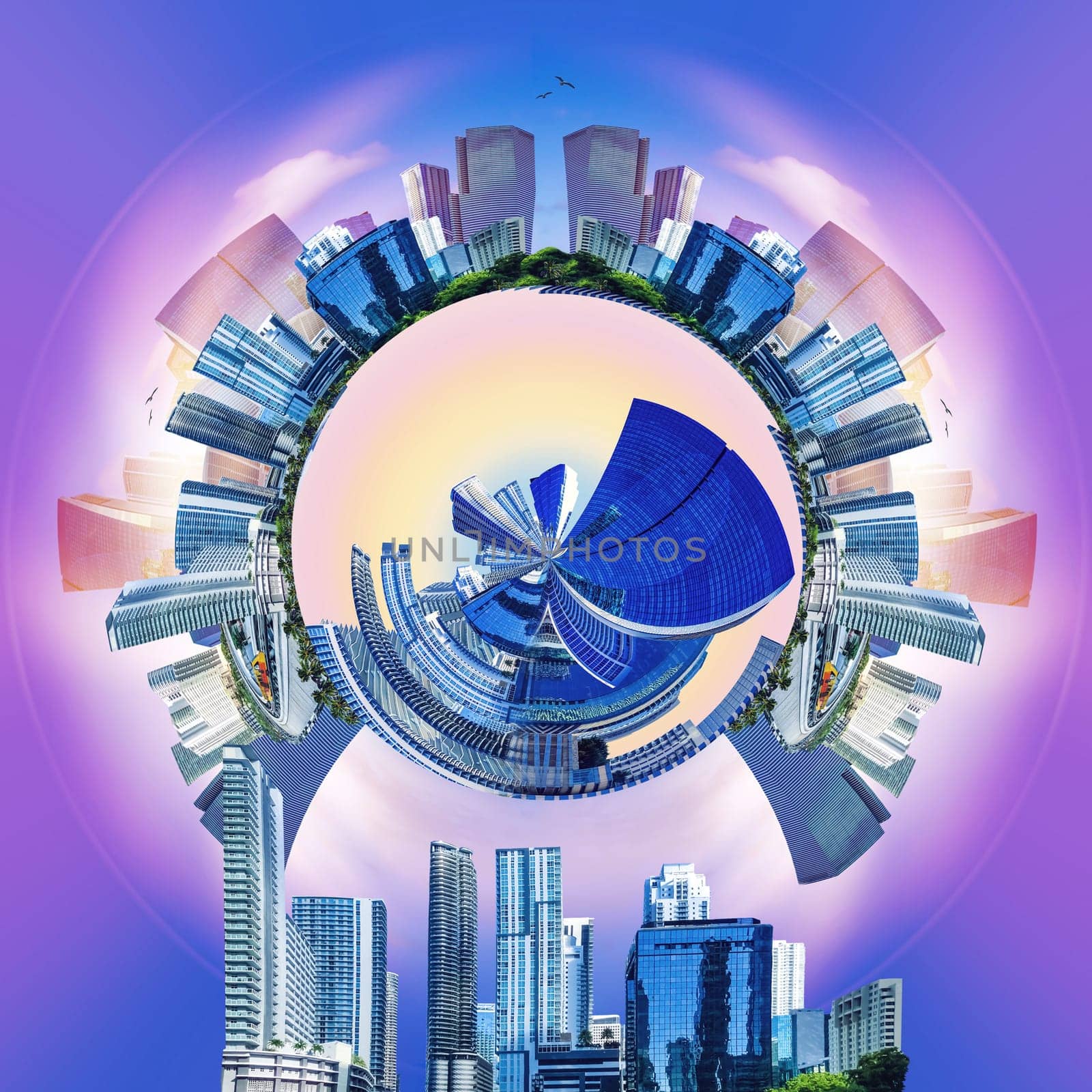 Collage about Miami, Florida, United States of America. It is world famous travel location.