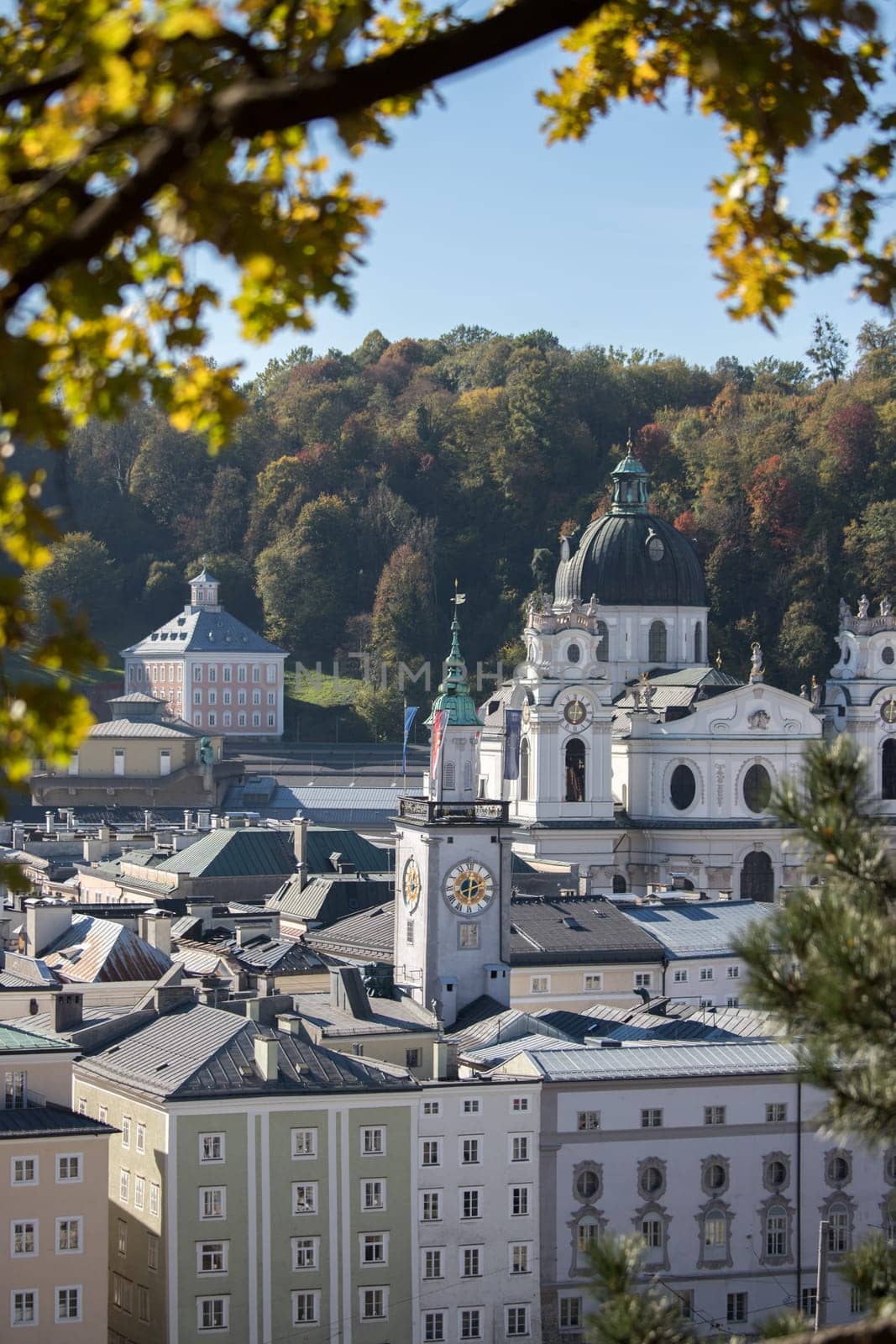 Town hall of Salzburg in autumn time, buildings