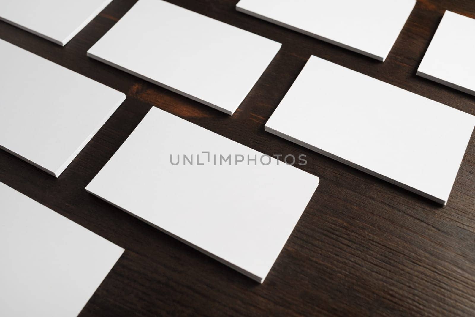 Blank business cards. Mockup for branding identity. Template for graphic designers portfolios.