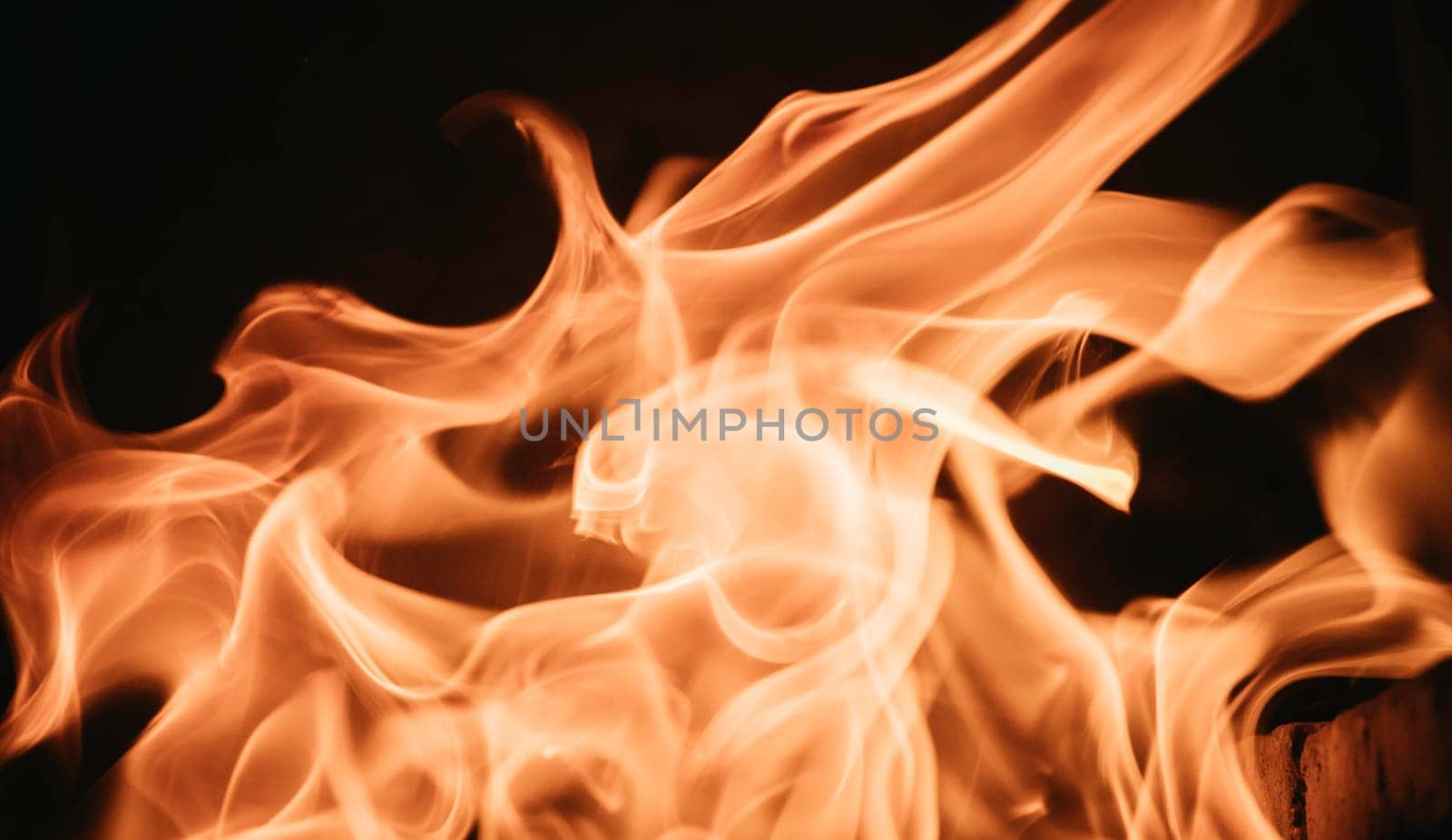 Blaze fire flame background and textured, orange and black