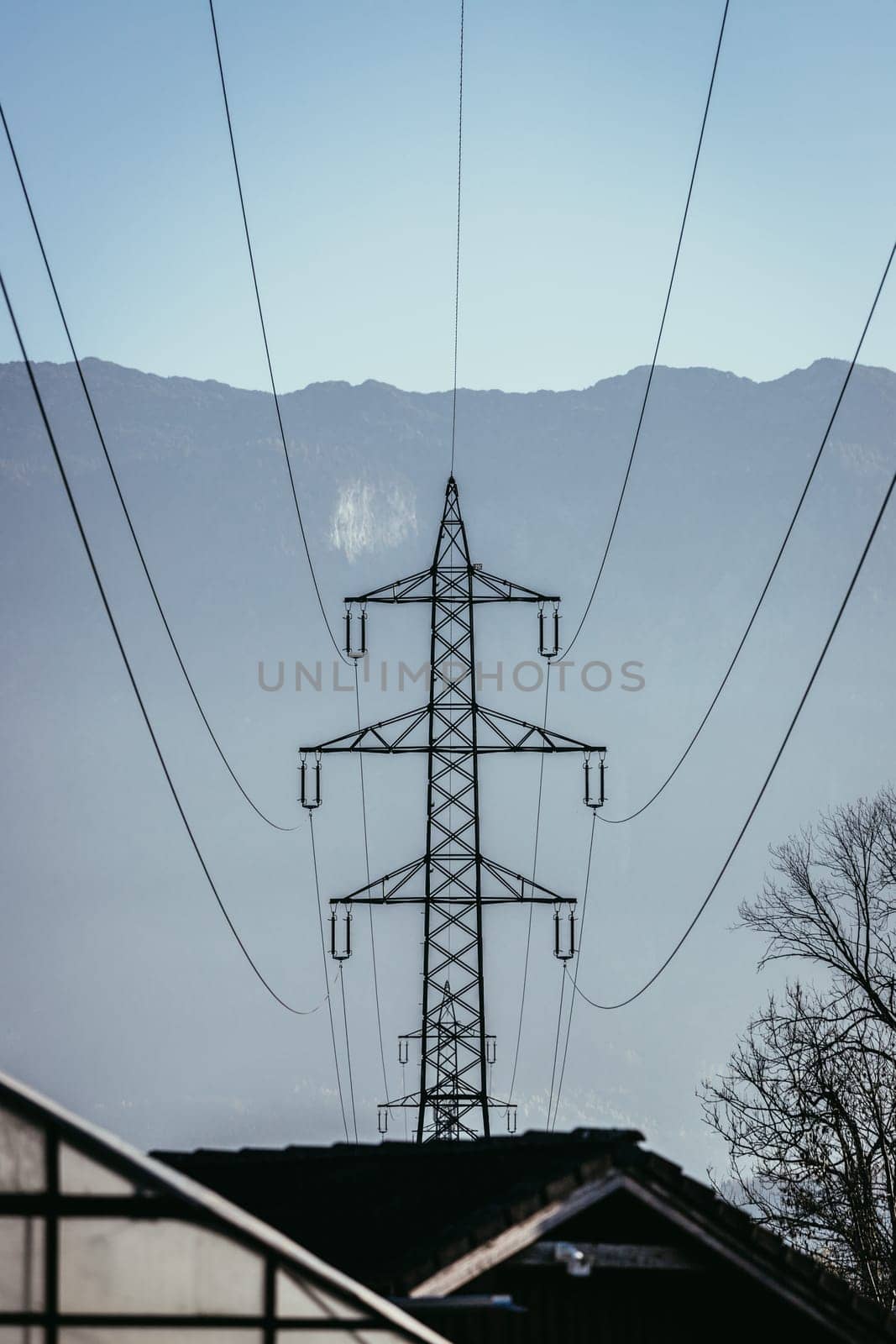 High voltage electricity power supply line