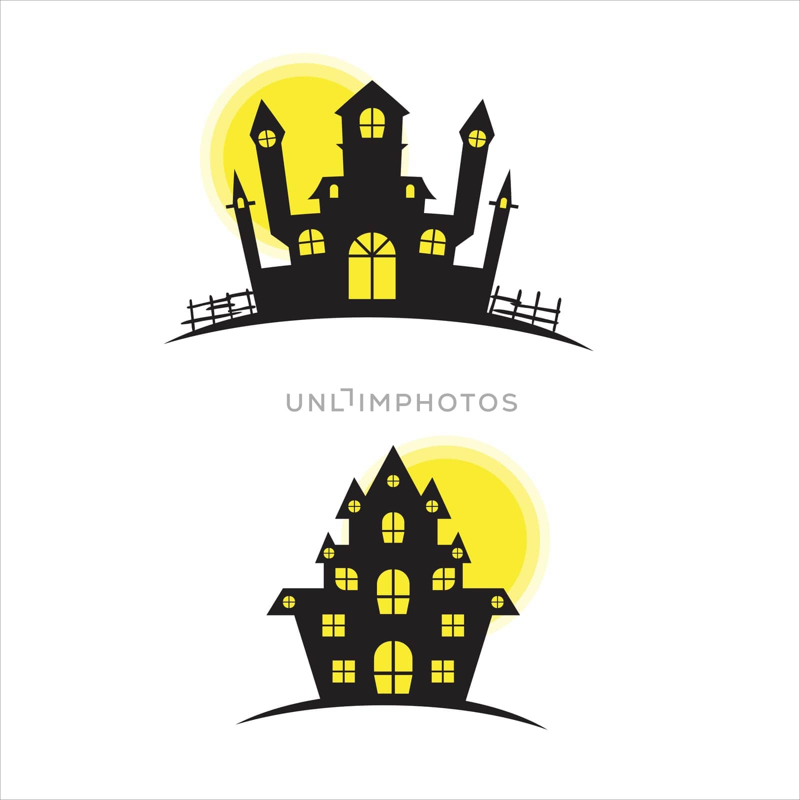 House halloween background vector illustration design template