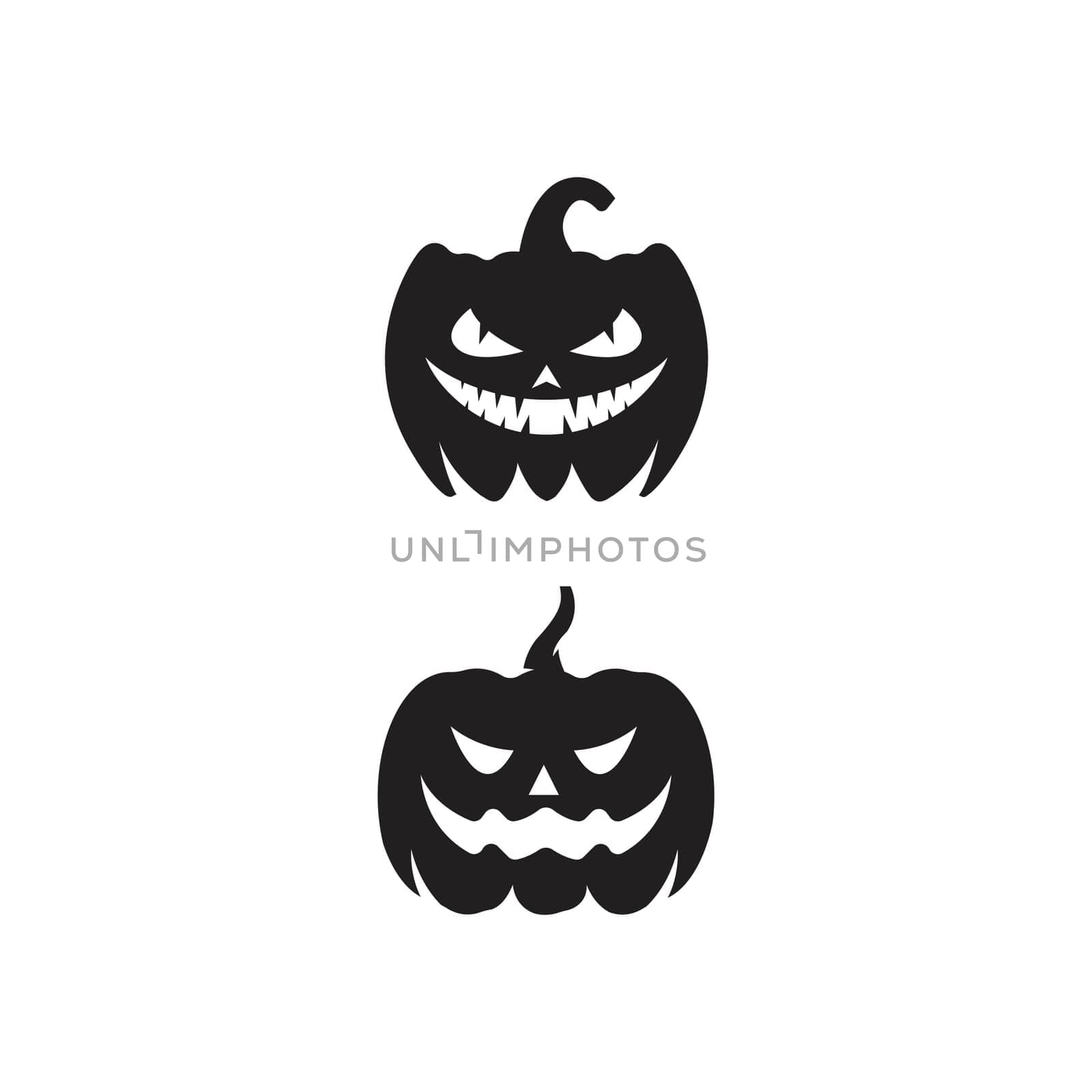 Pumpkin with smile for your design for the holiday Halloween. Vector illustration