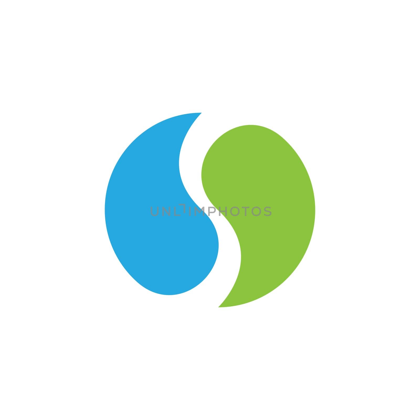 Yin yang Vector icon design illustration Template