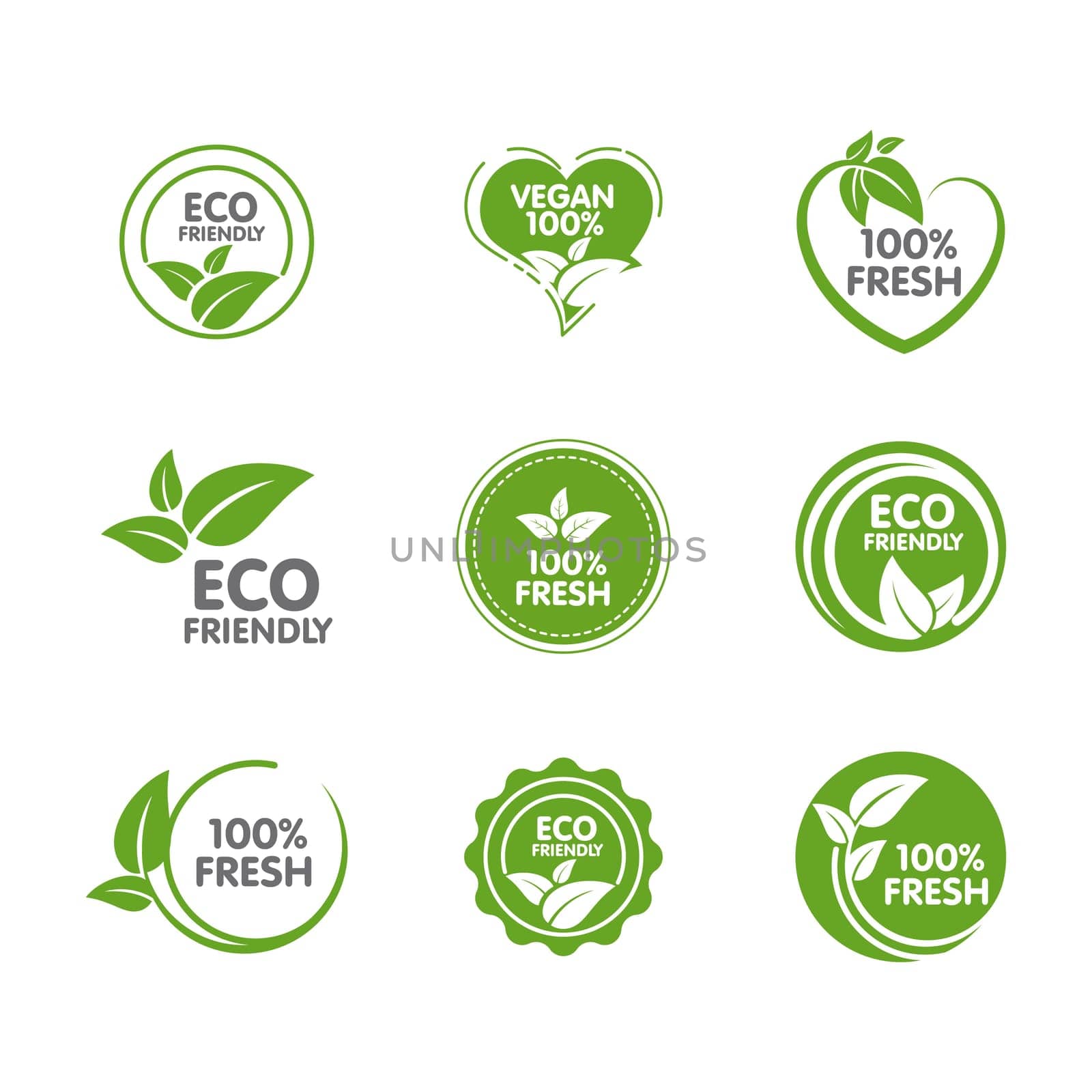 Green Tree leaf ecology nature element vector design