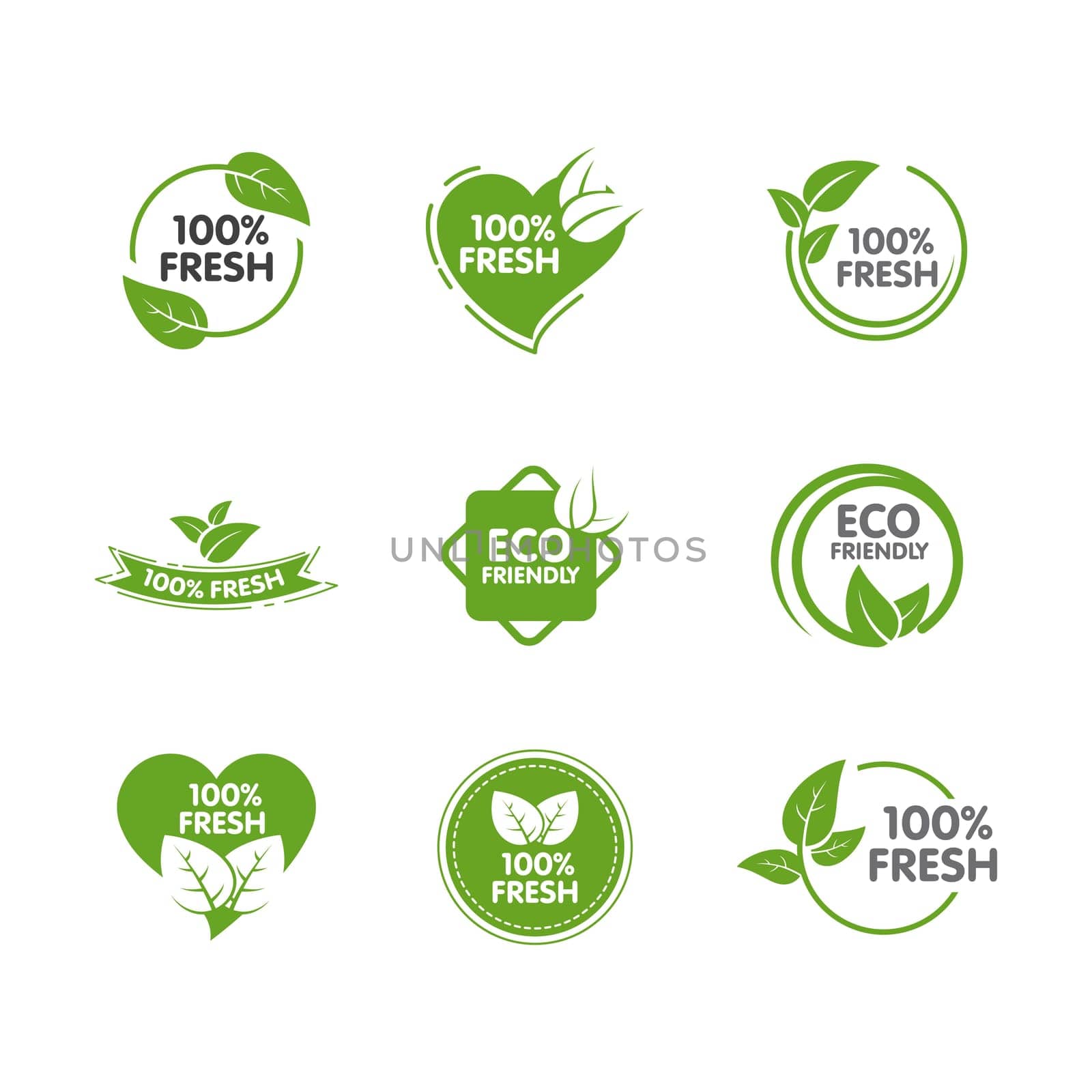 Green Tree leaf ecology nature element vector design